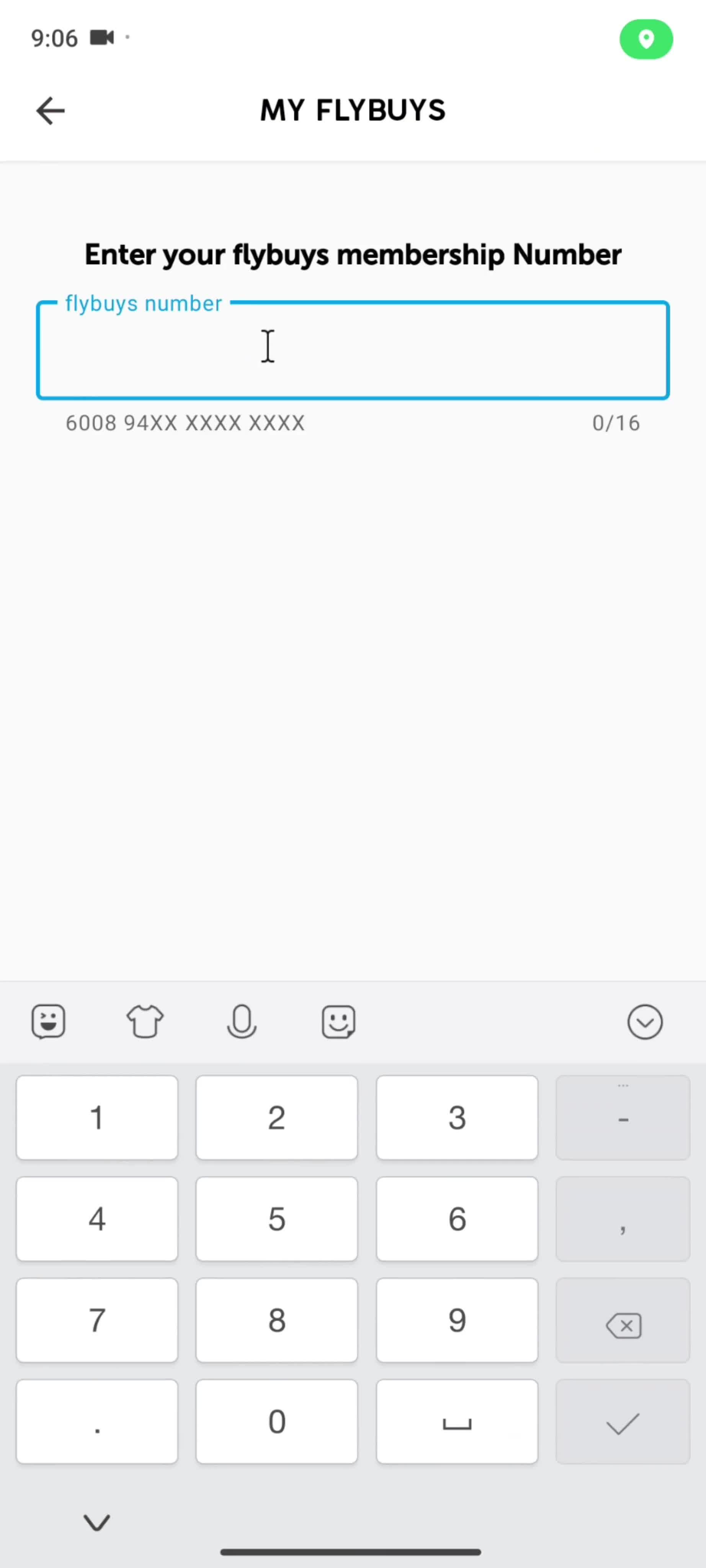 Linking a card screenshot