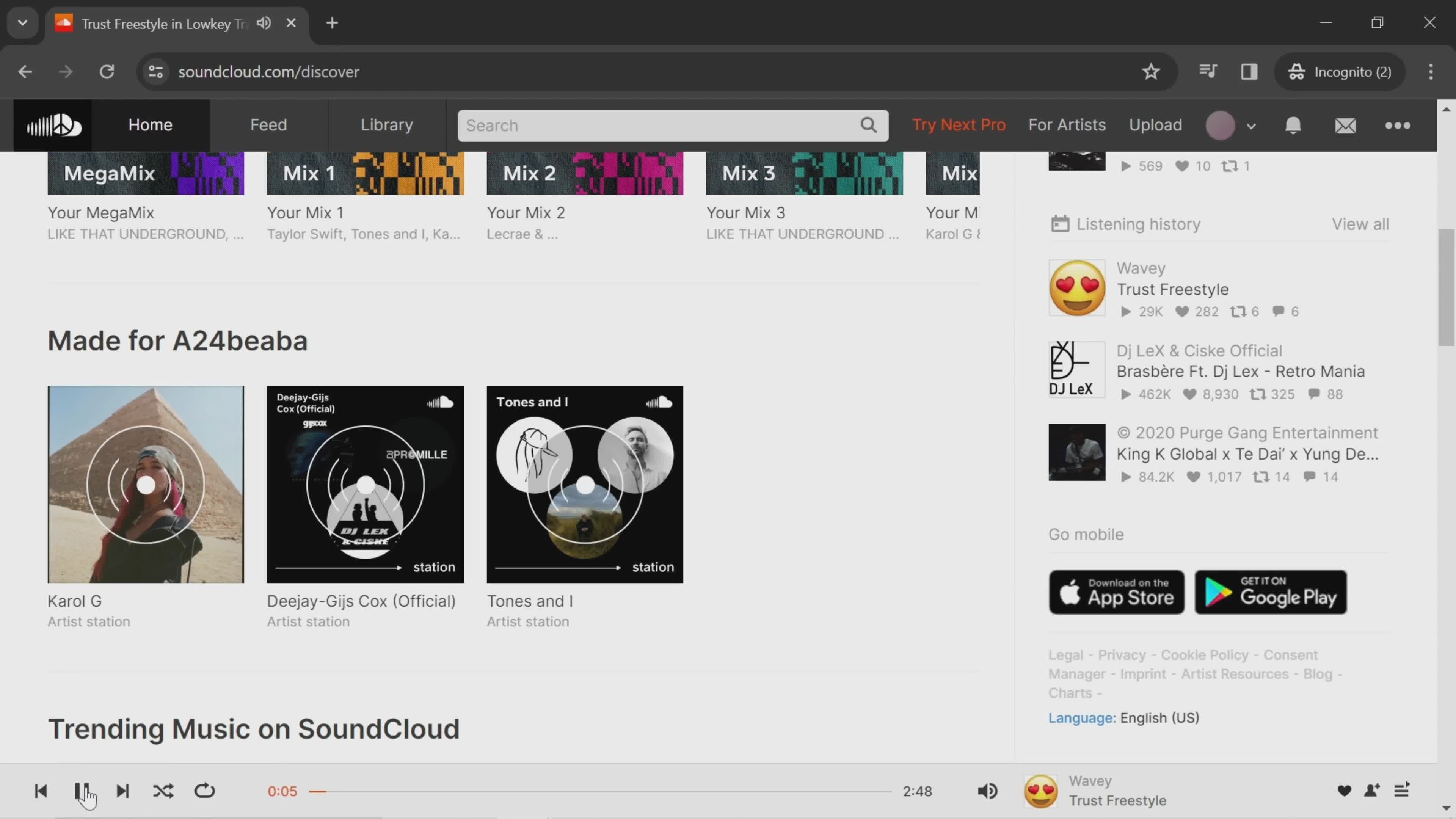 Listening on SoundCloud video thumbnail