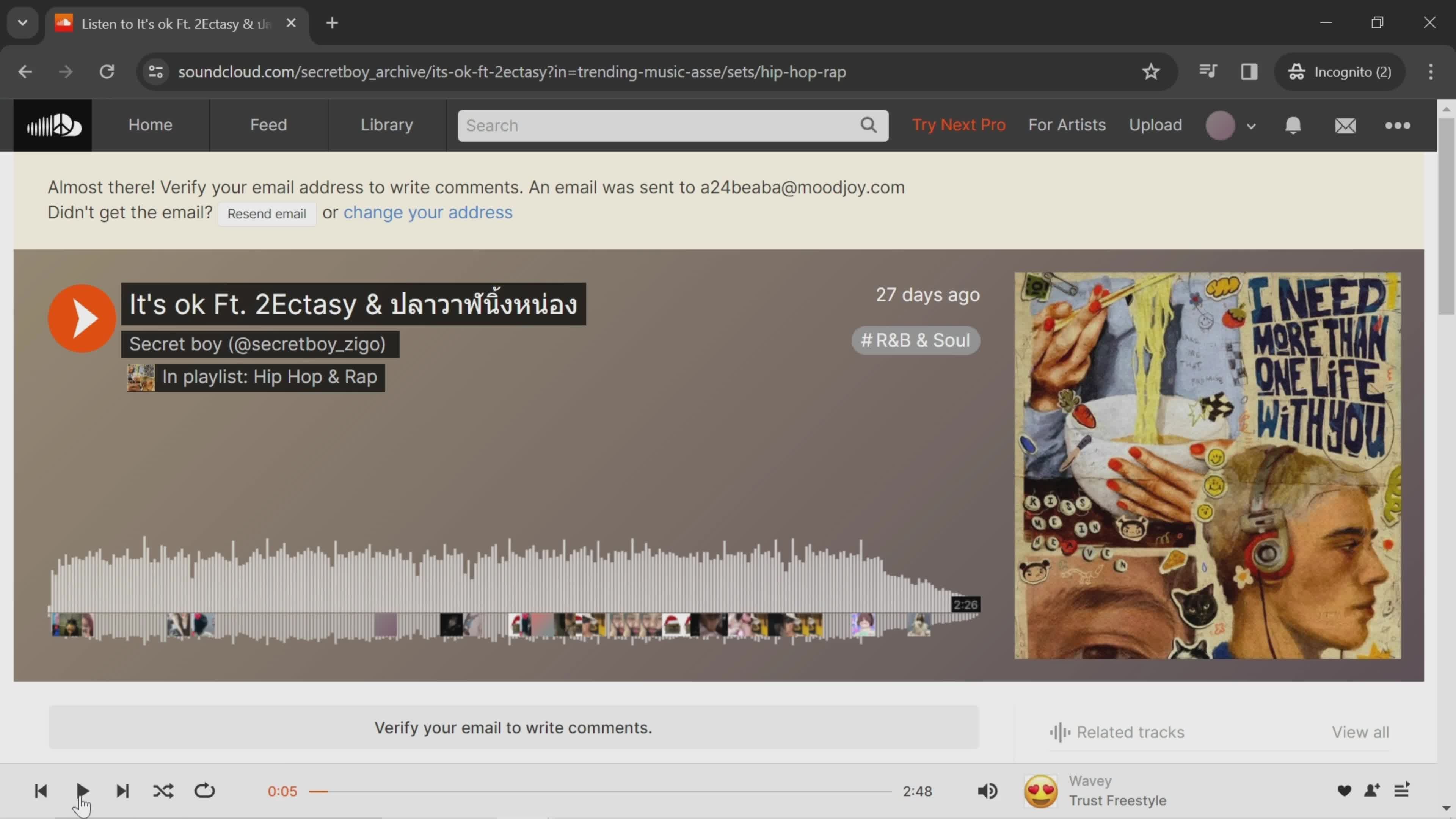 Listening screenshot