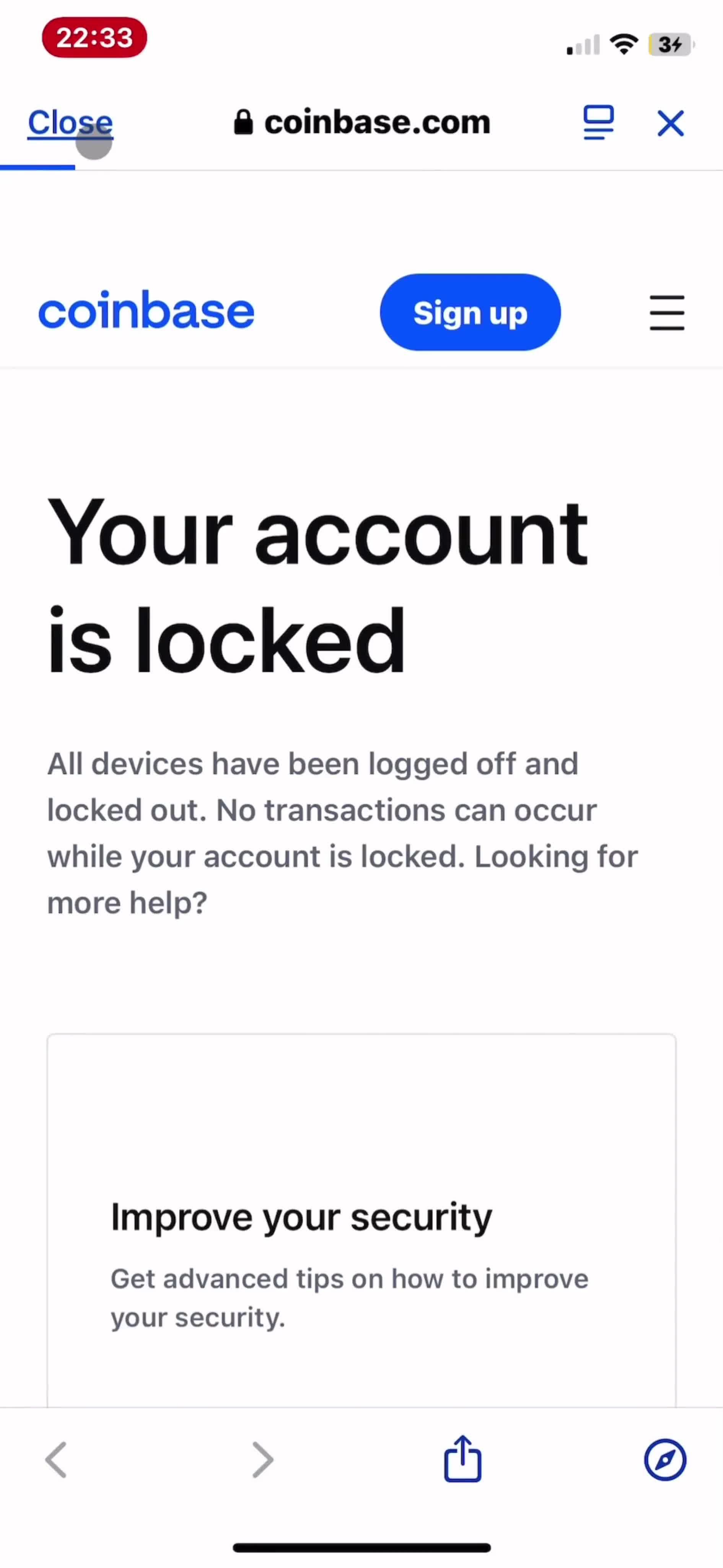 Locking my account on Coinbase video thumbnail