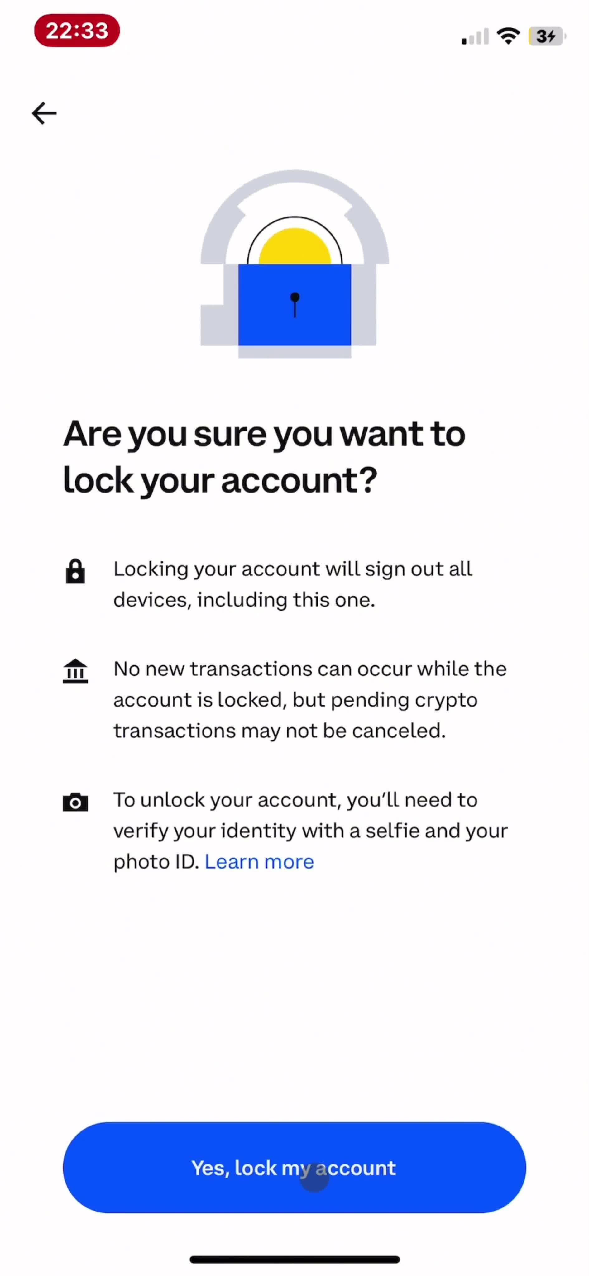 Locking my account on Coinbase video thumbnail