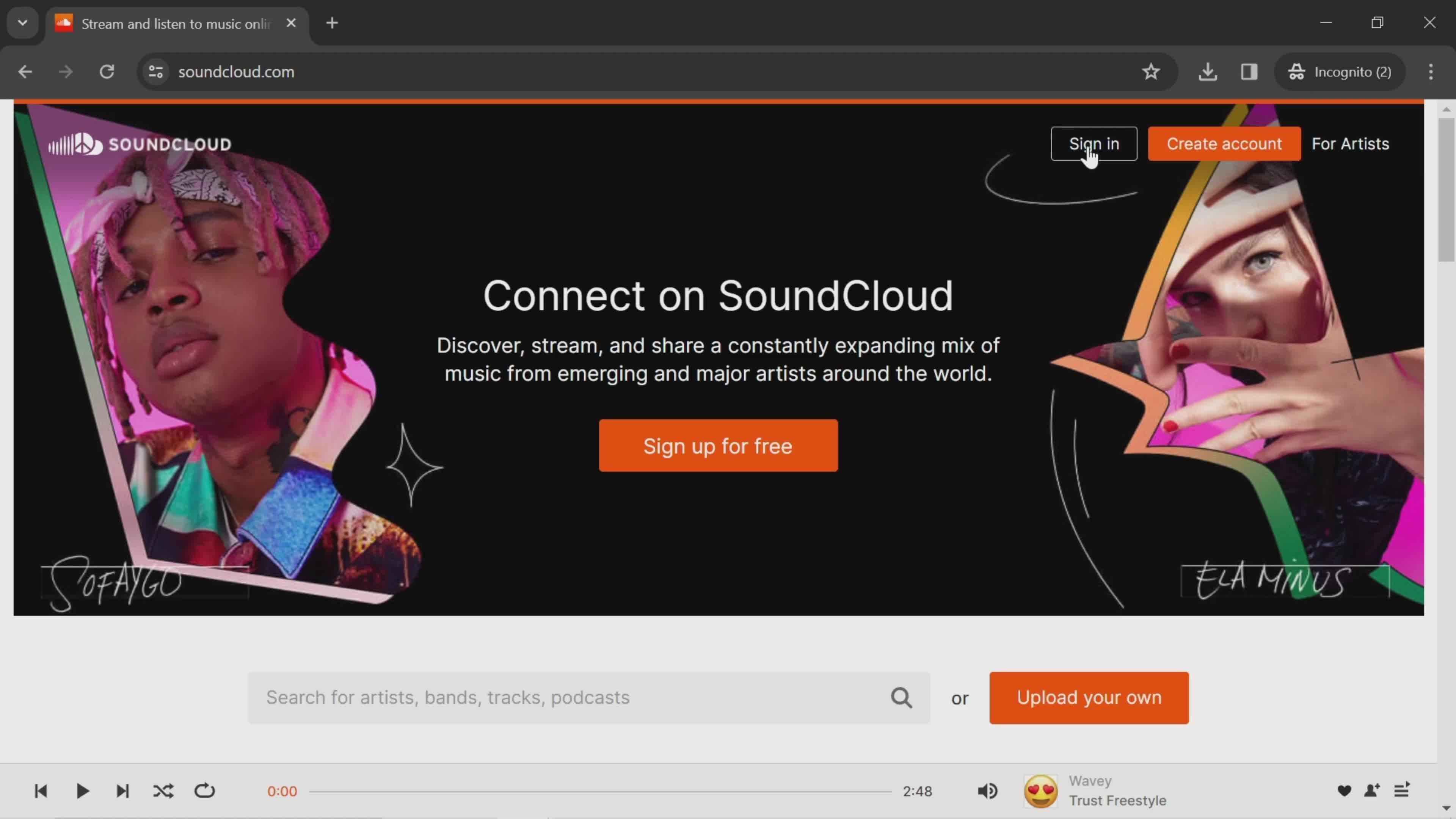 Logging in on SoundCloud video thumbnail