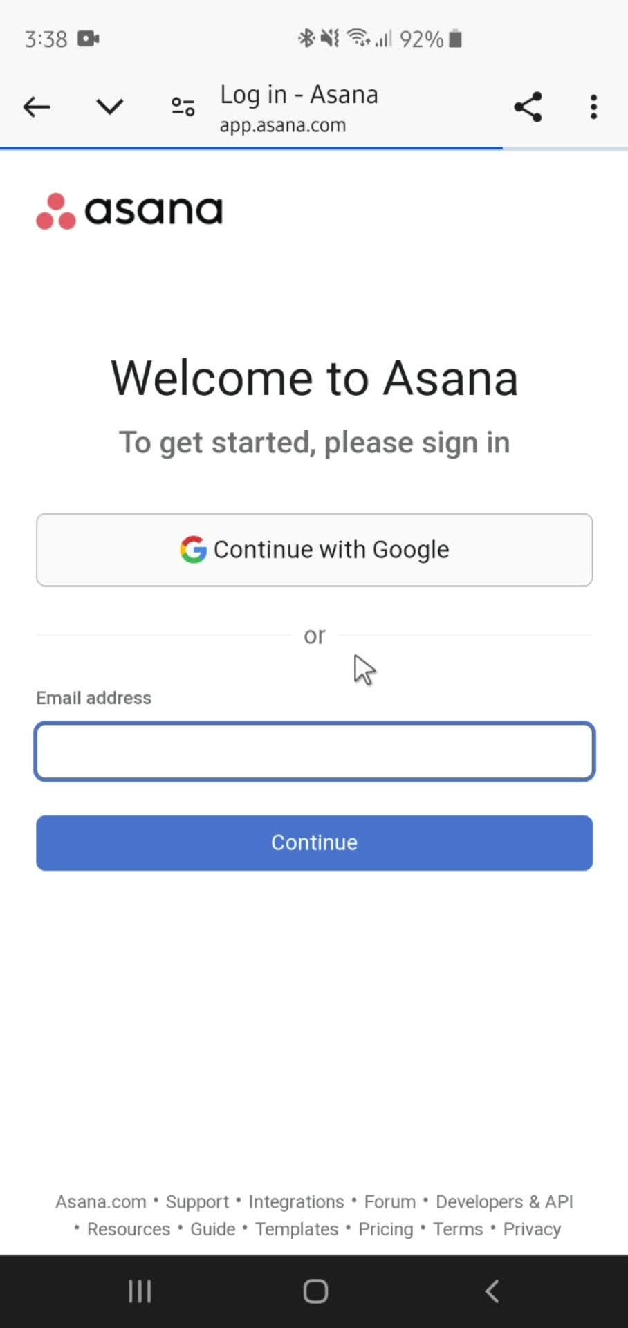 Logging in on Asana video thumbnail