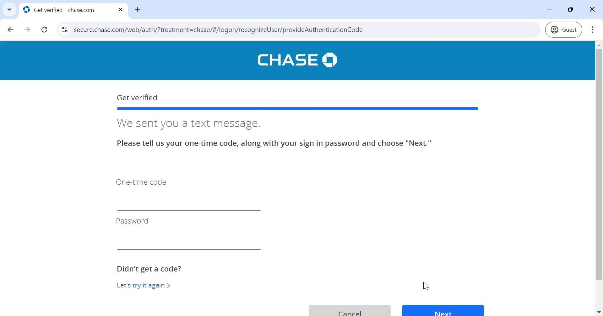 Logging in on Chase video thumbnail