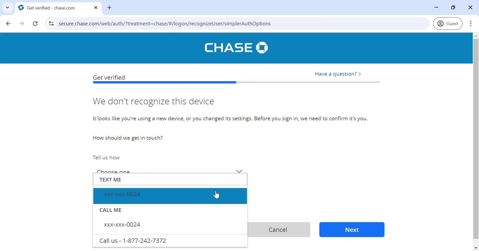 Logging in on Chase video thumbnail