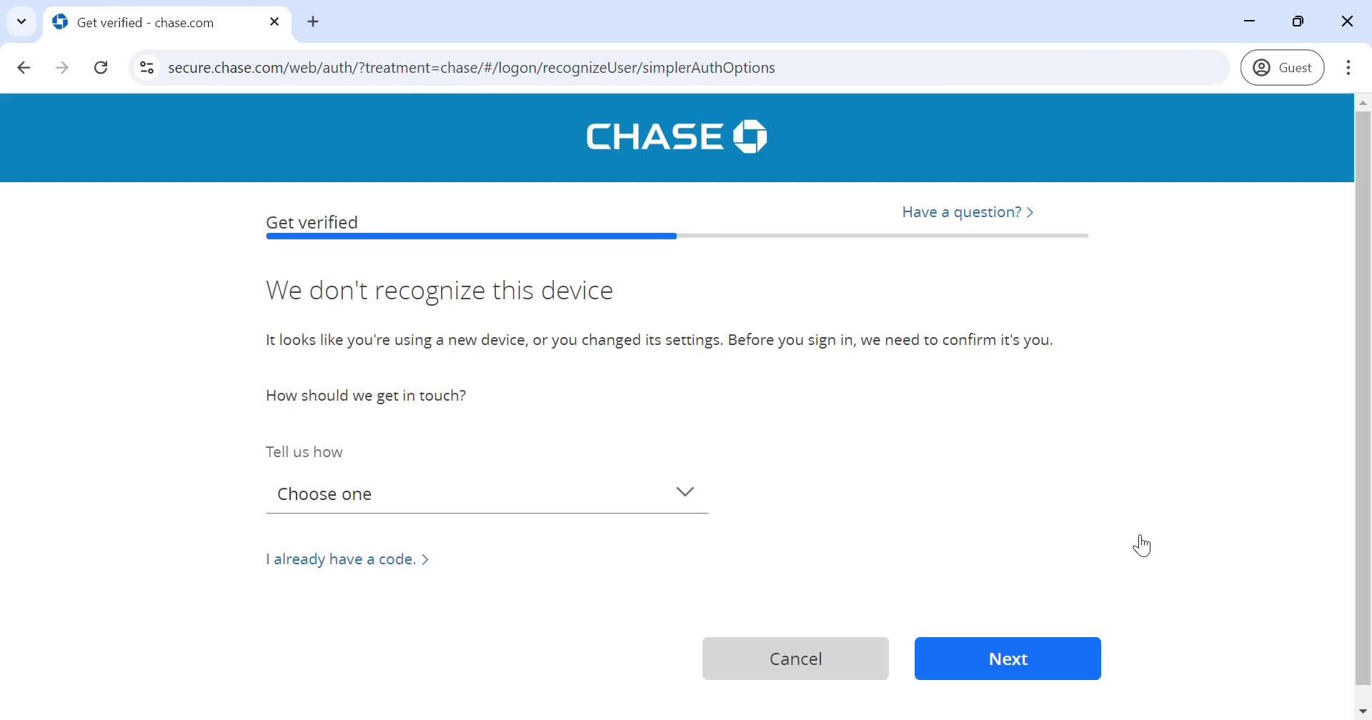 Logging in on Chase video thumbnail