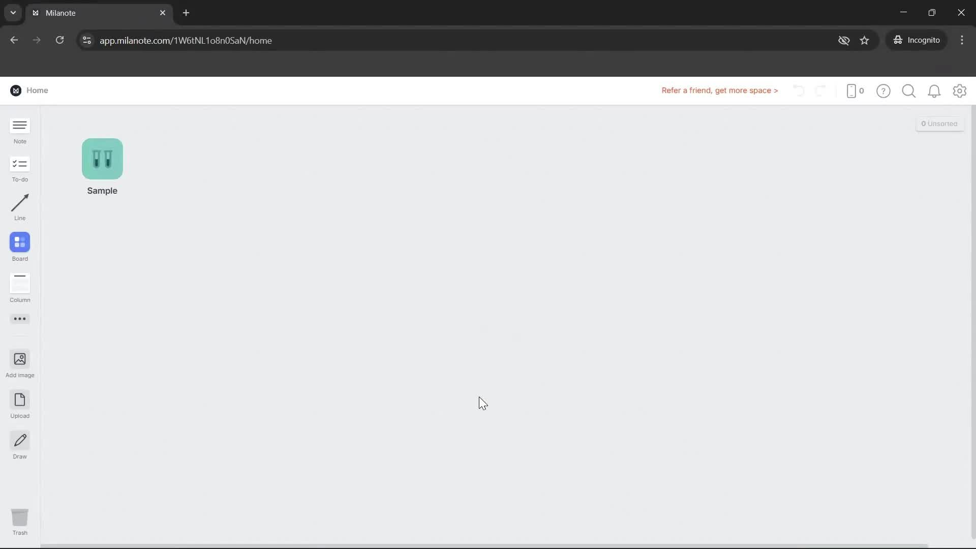 Logging in screenshot