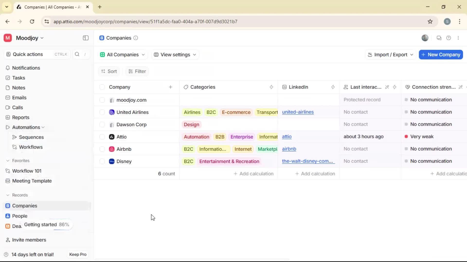 Logging in screenshot