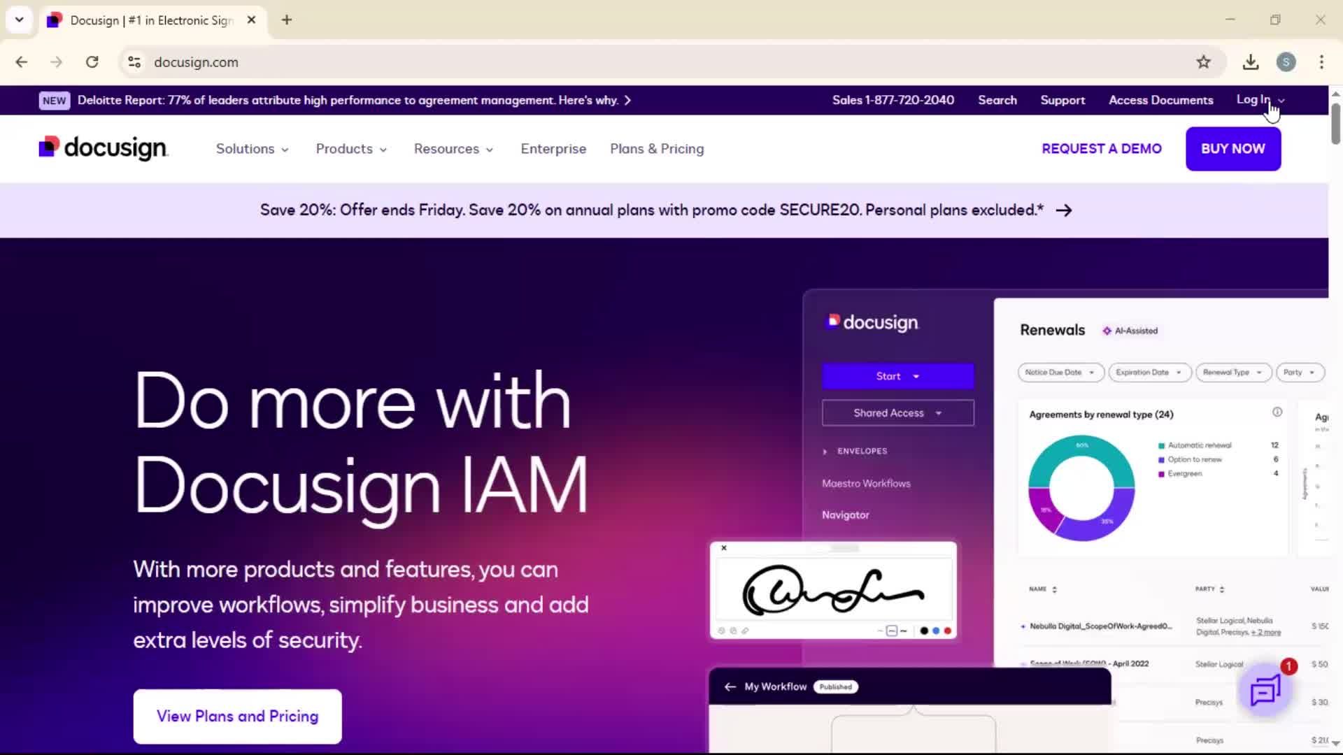 Logging in on Docusign video thumbnail