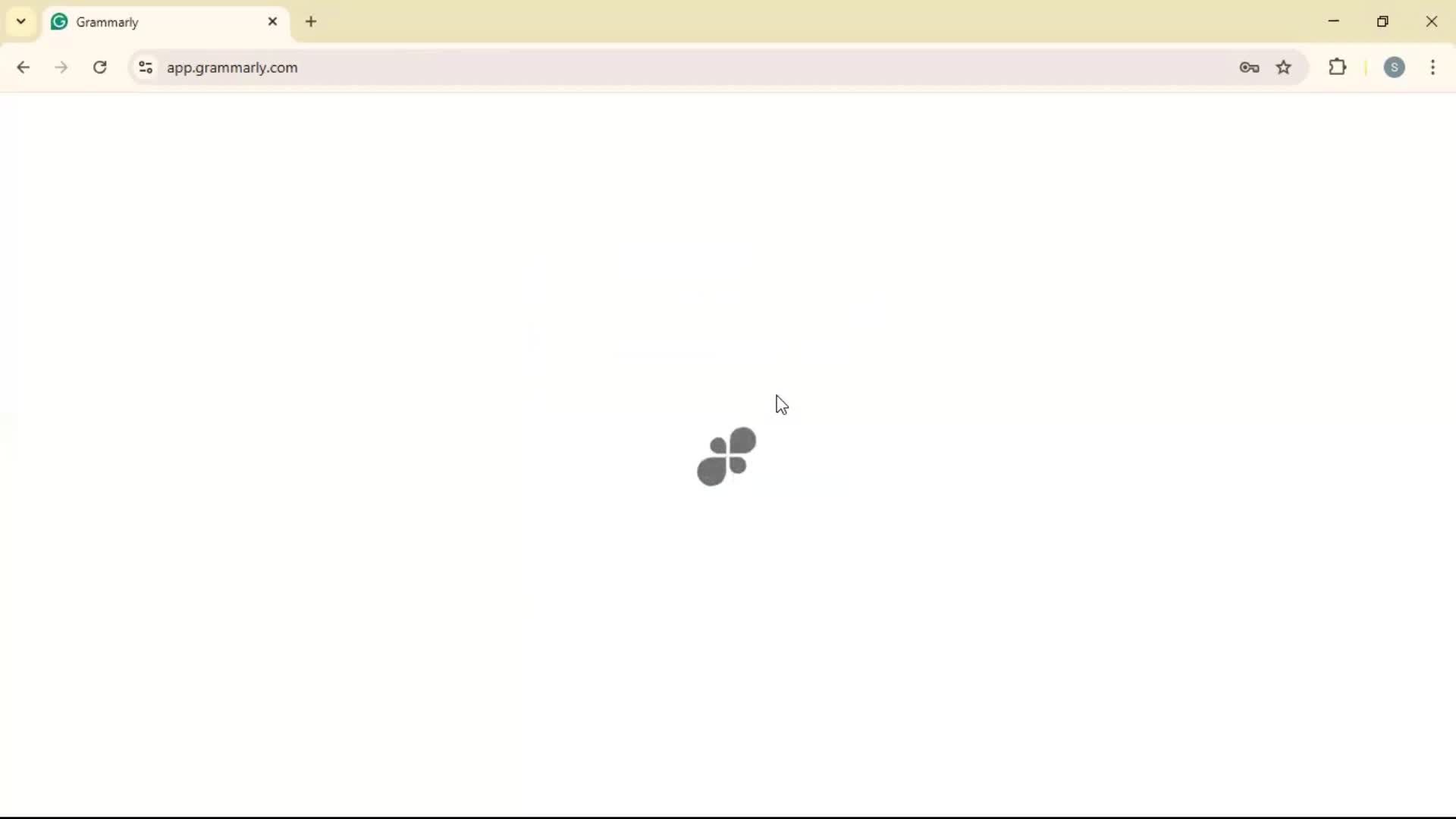 Logging in screenshot