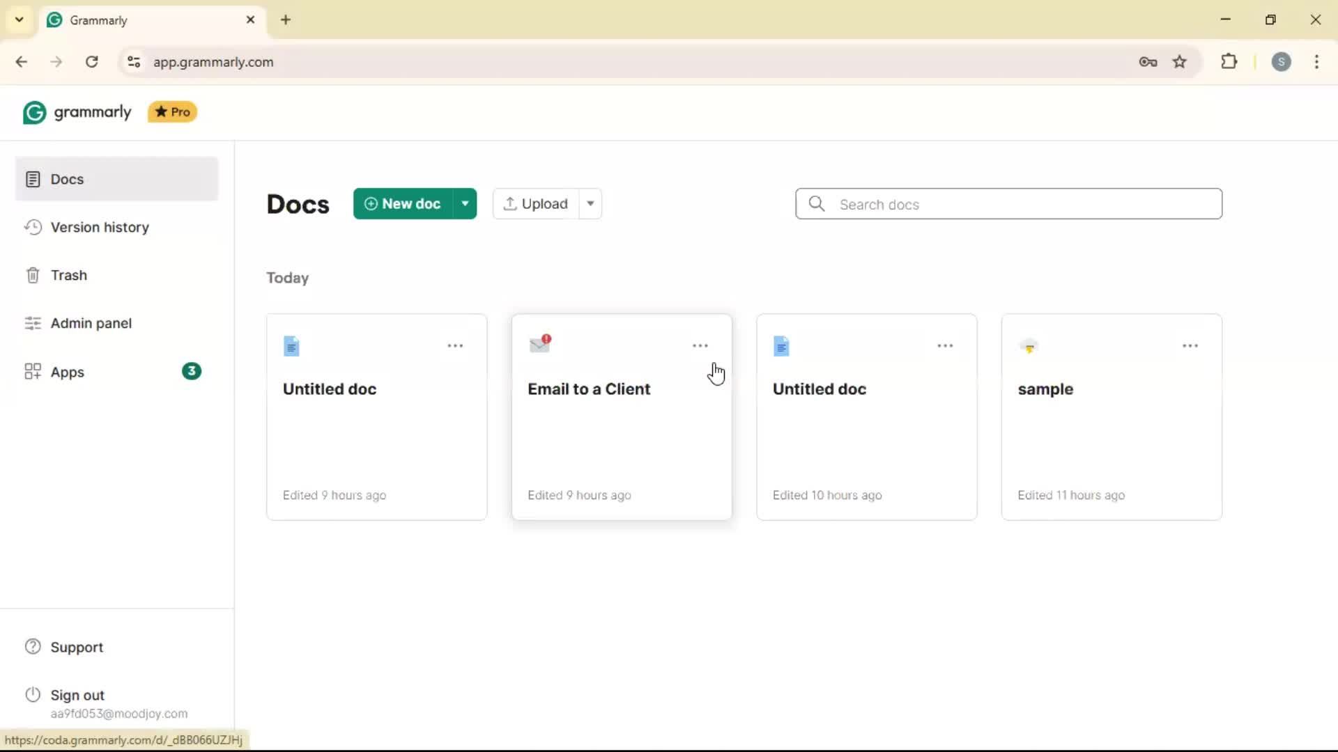 Logging in screenshot