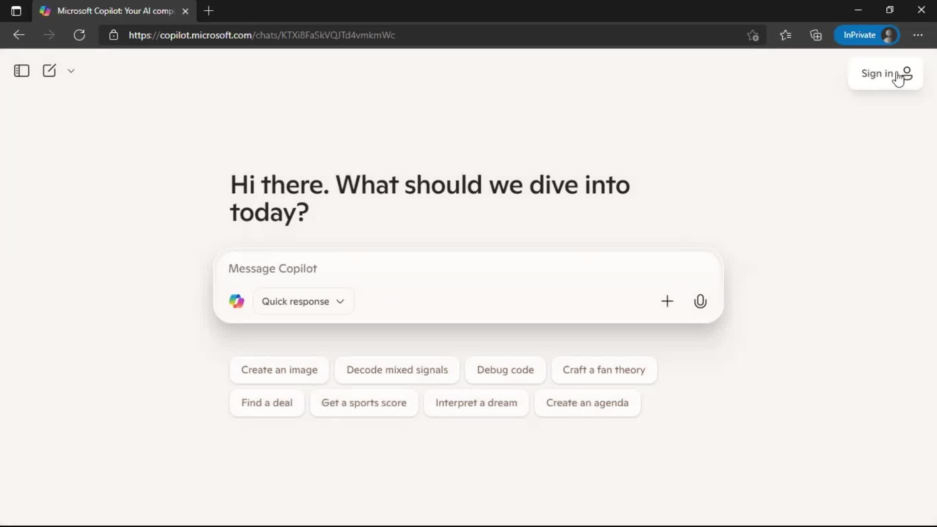 Logging in screenshot