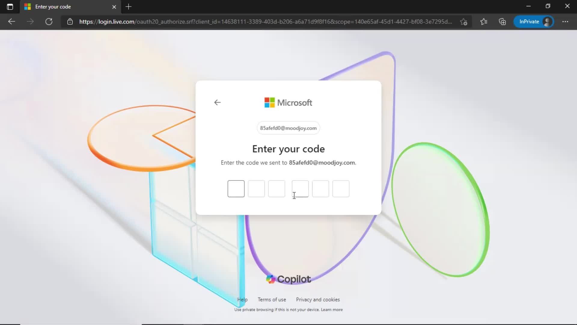 Logging in screenshot