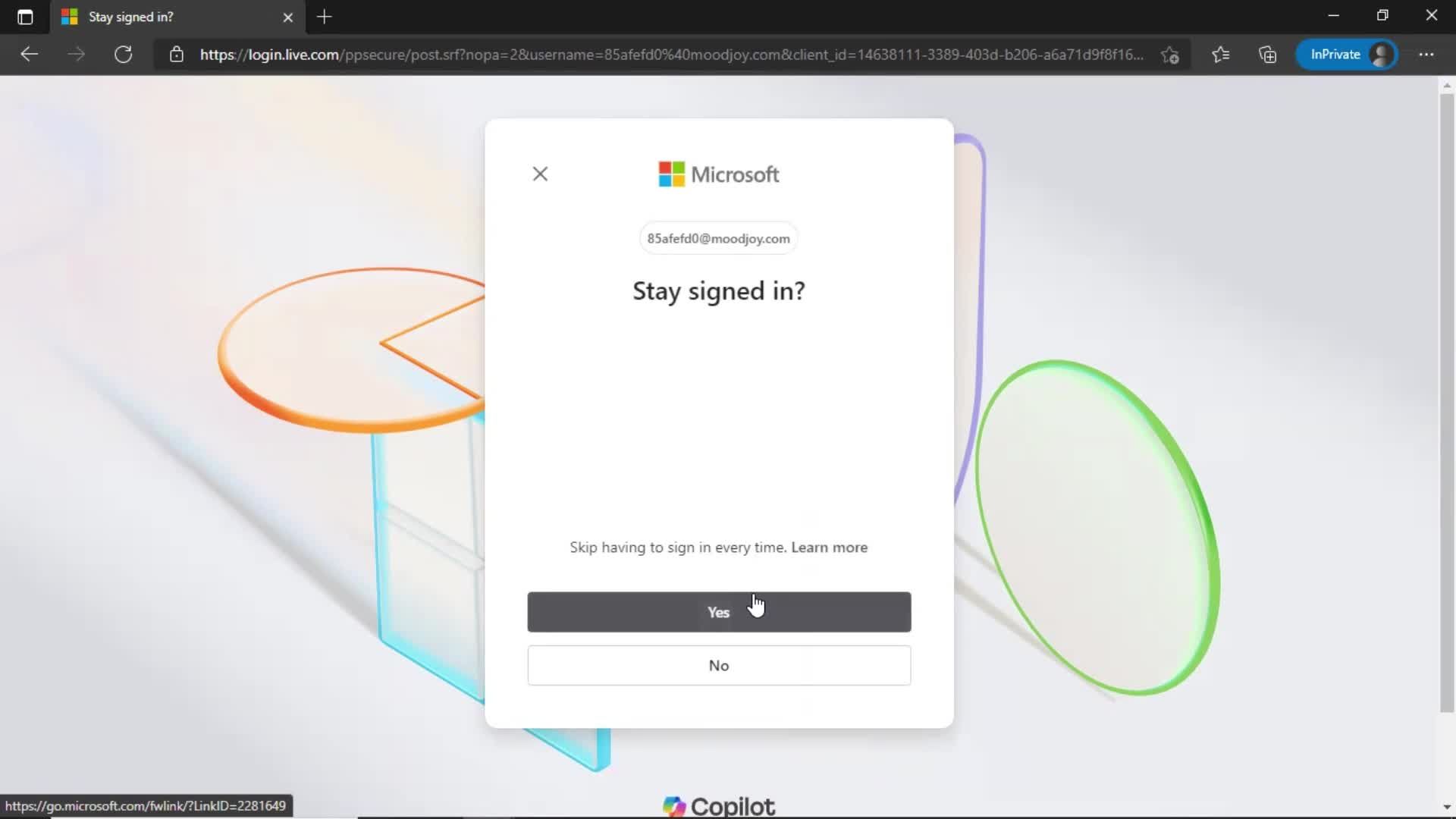 Logging in screenshot