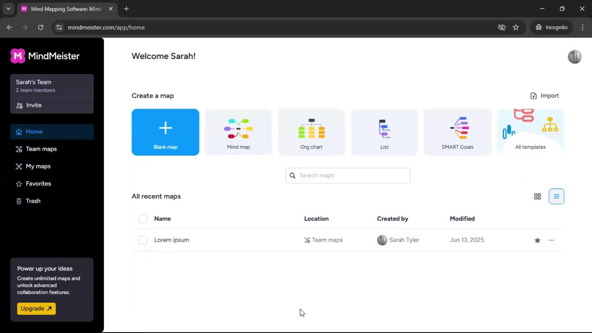 Logging in screenshot