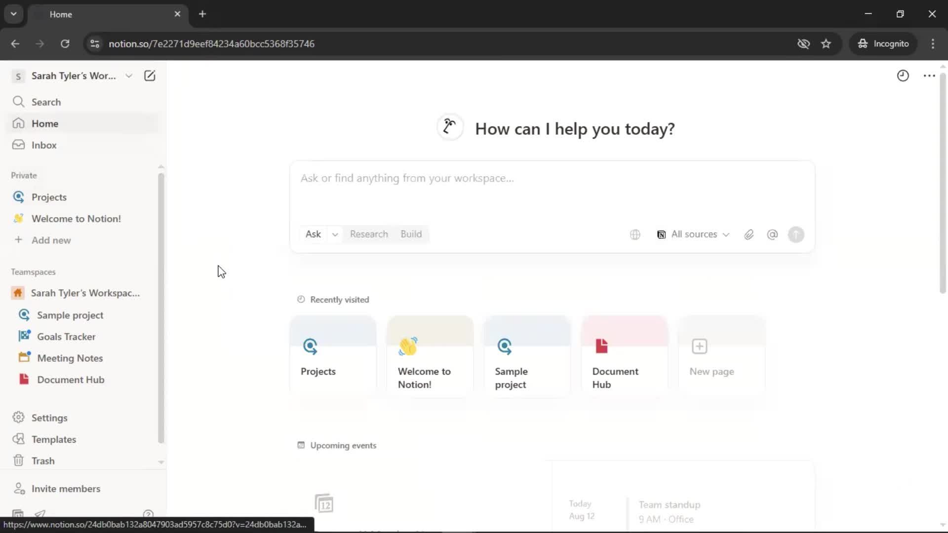 Logging in screenshot