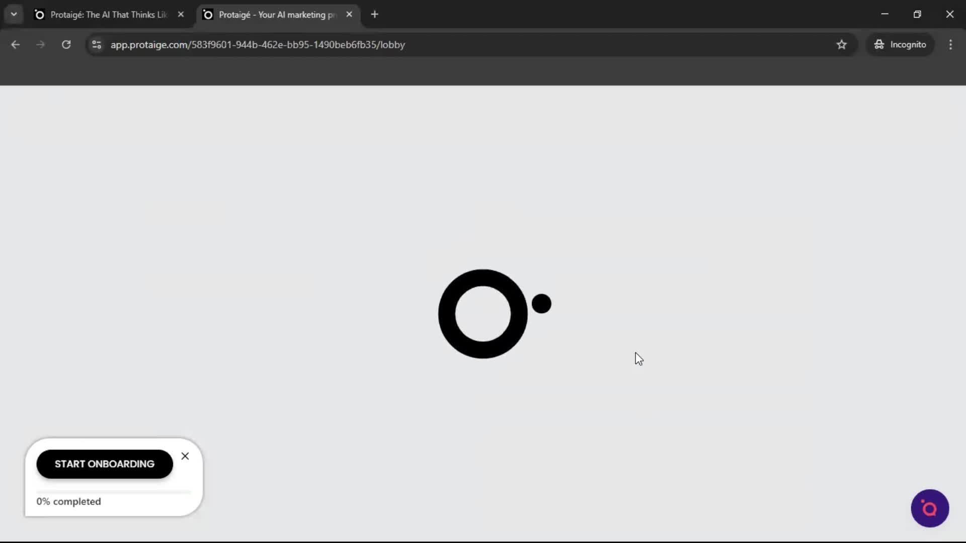 Logging in screenshot
