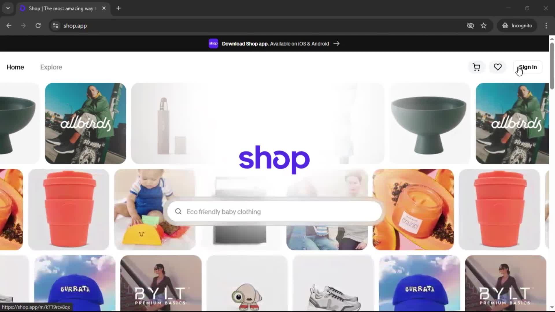 Logging in screenshot