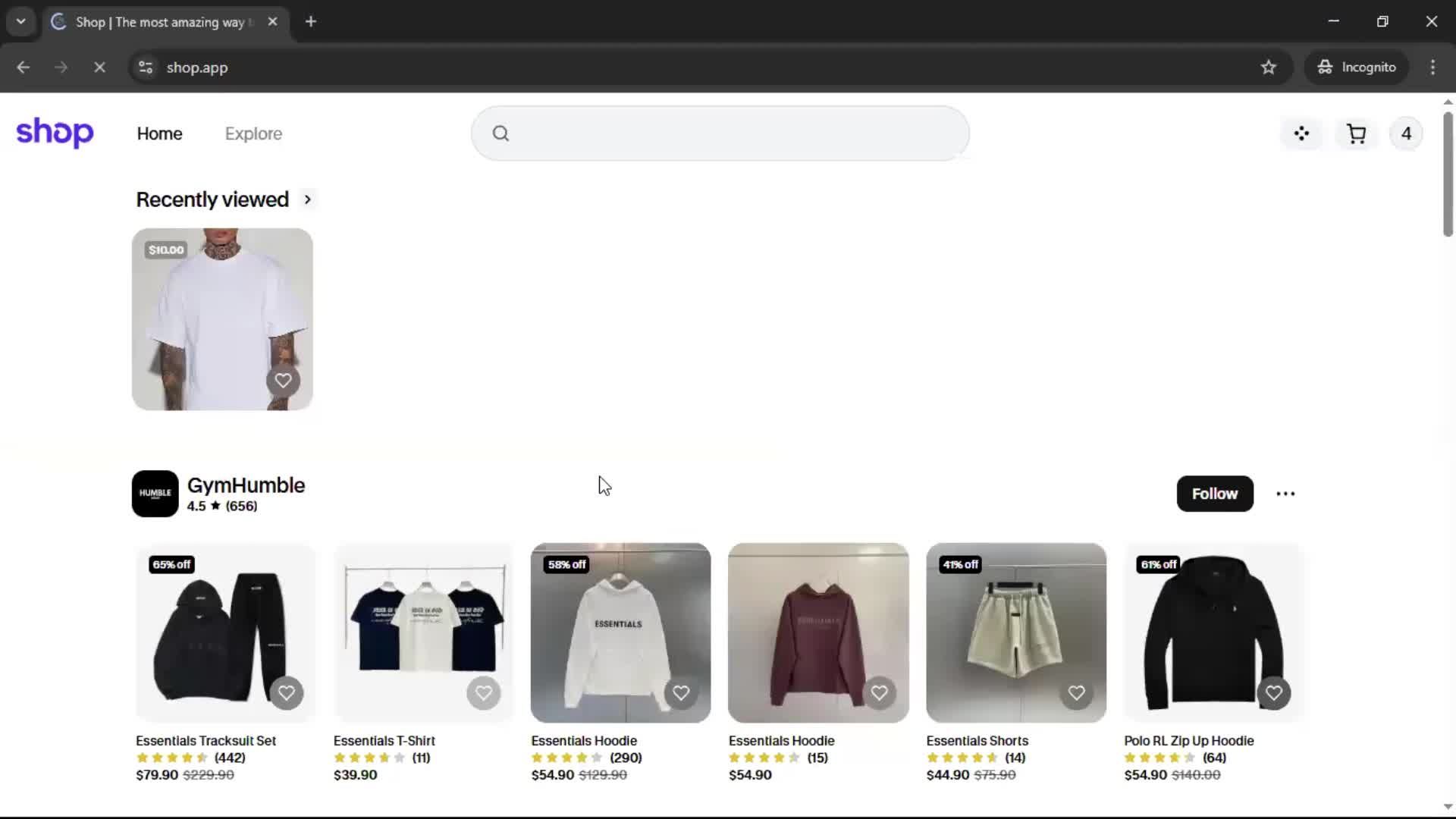 Logging in screenshot