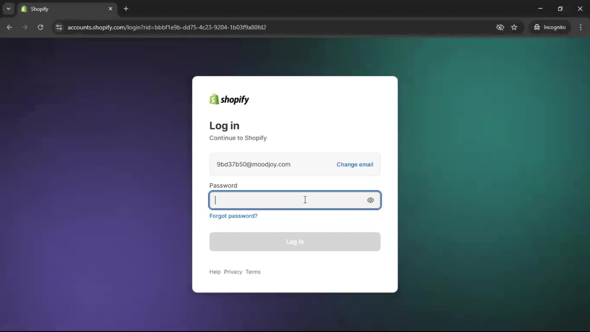 Logging in on Shopify video thumbnail