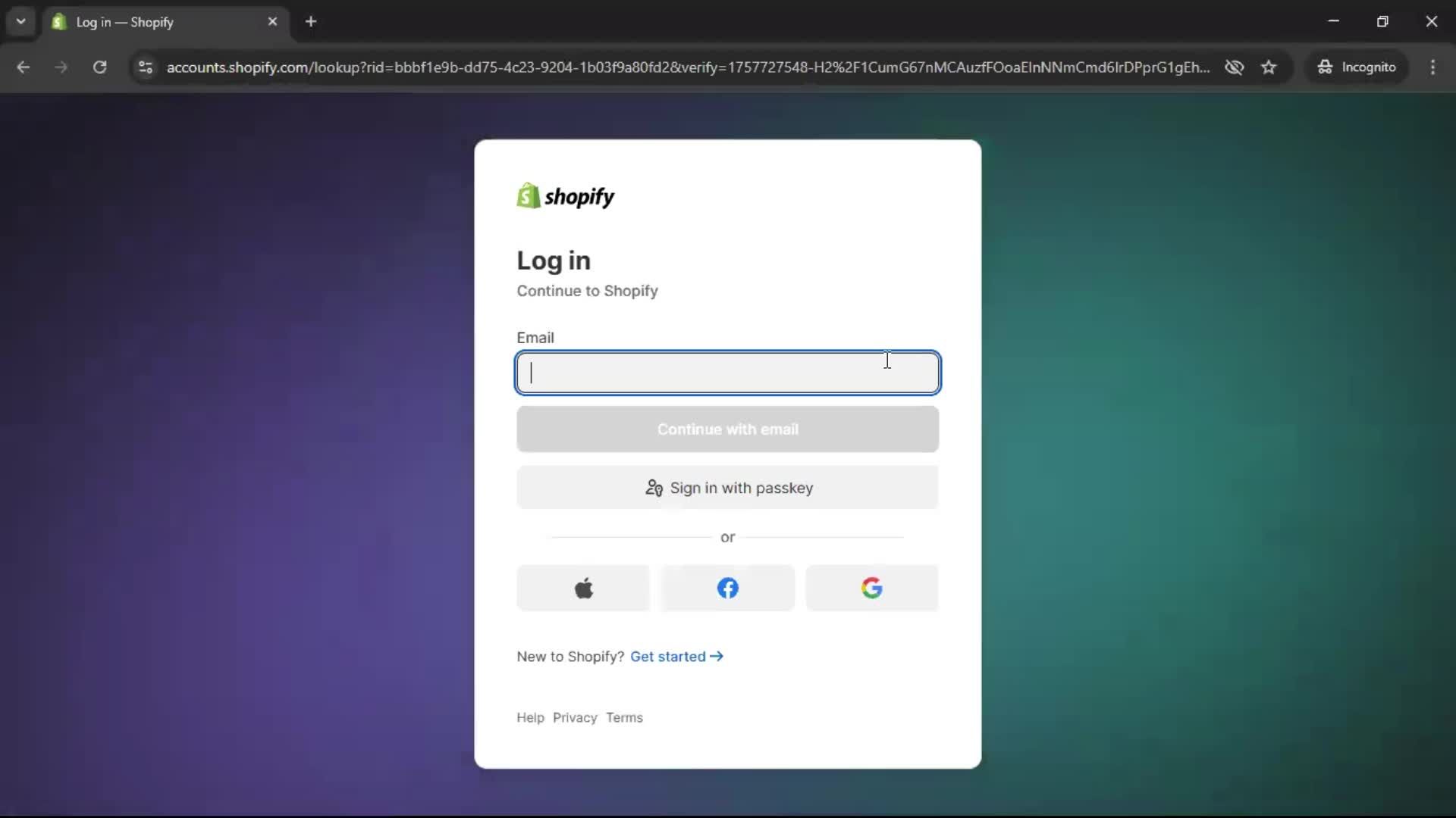 Logging in on Shopify video thumbnail