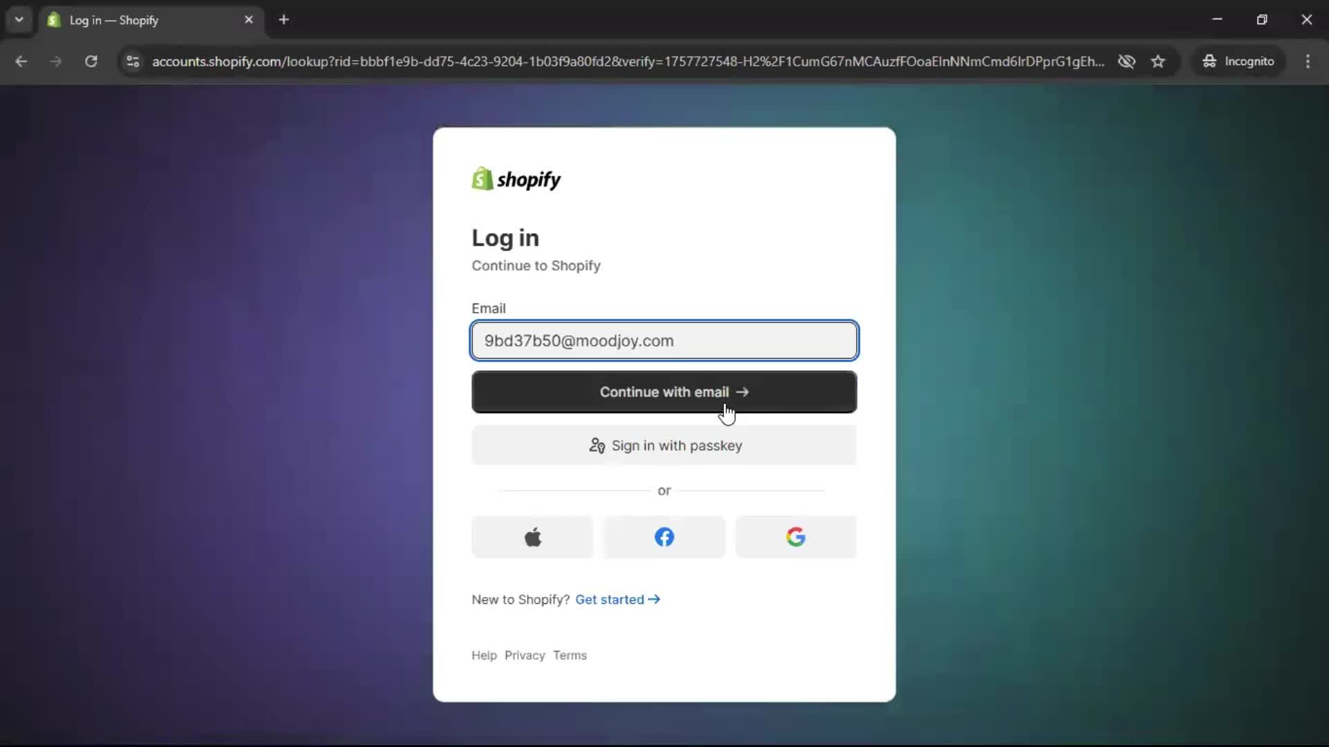 Logging in on Shopify video thumbnail