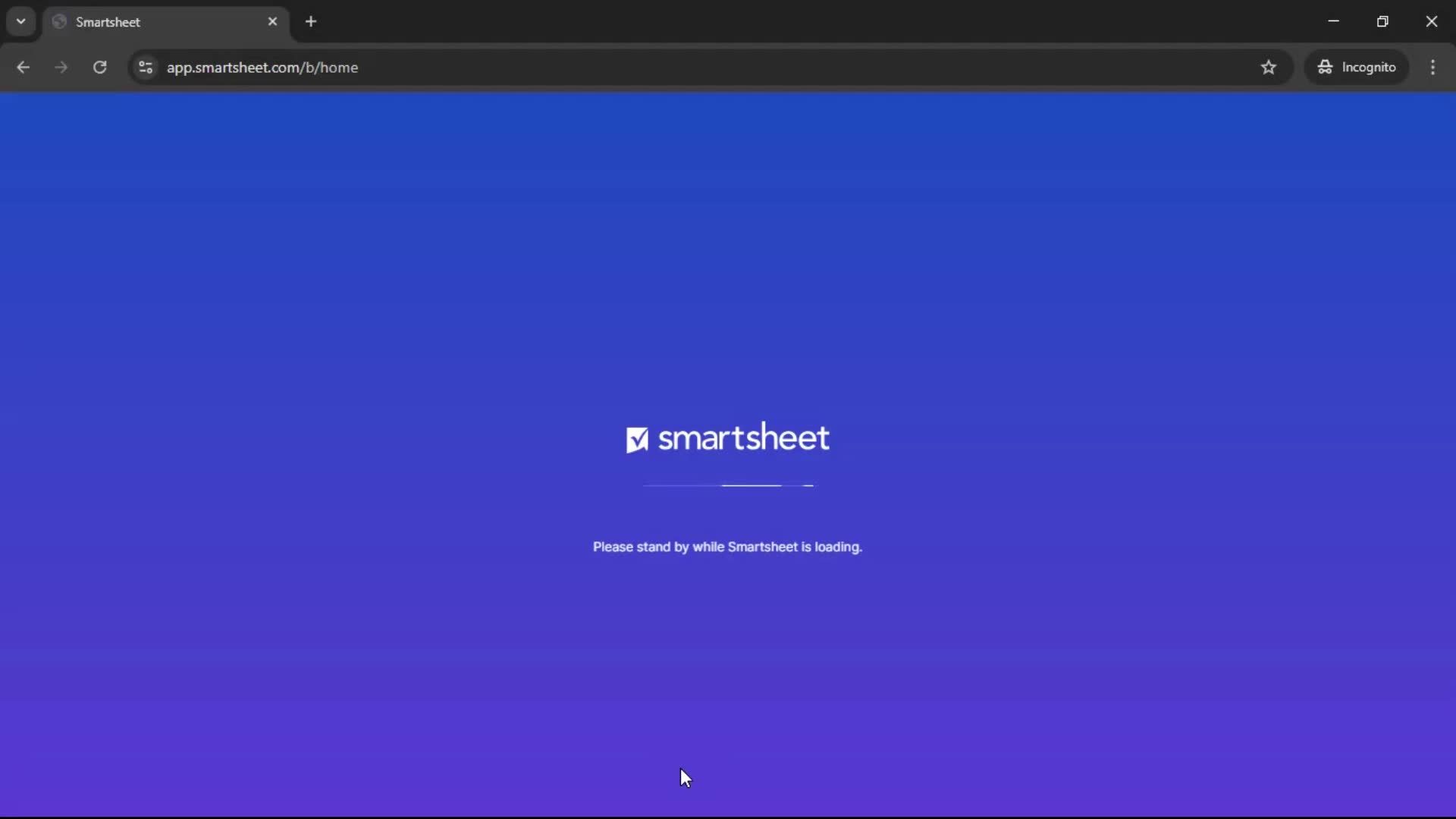 Logging in screenshot