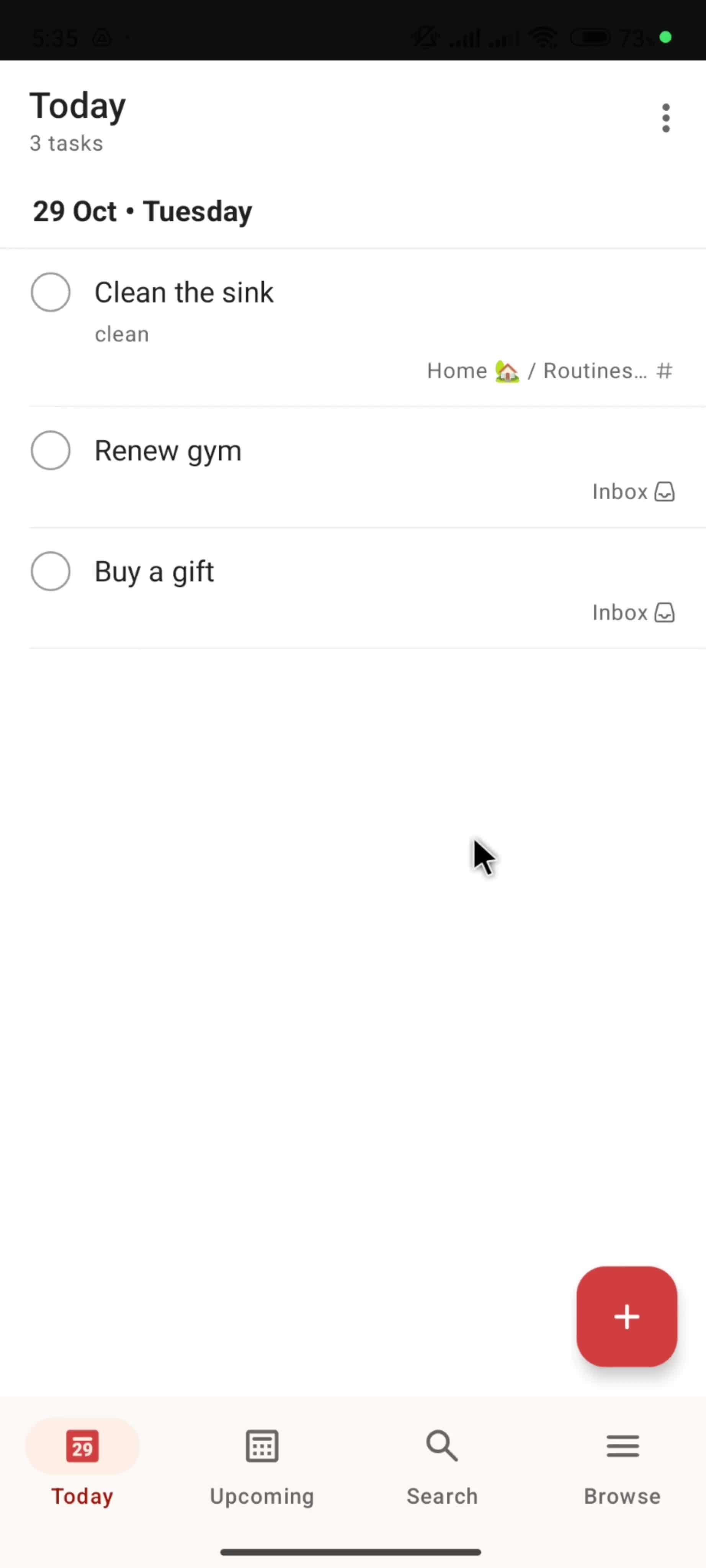 Logging in screenshot