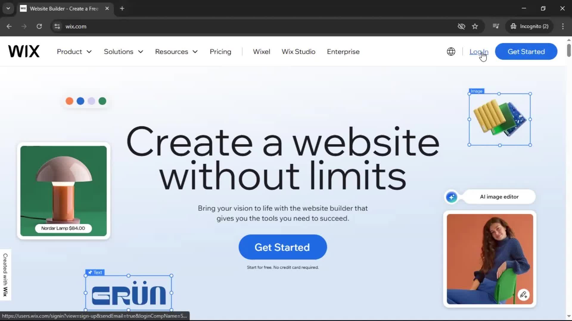 Logging in on Wix video thumbnail