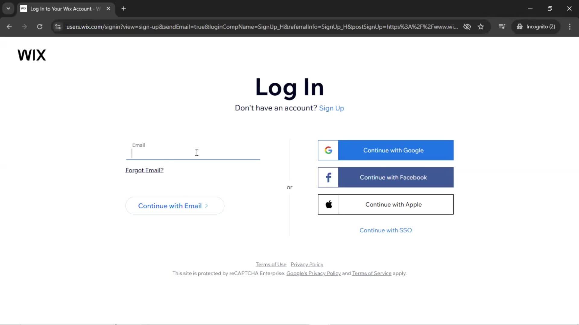 Logging in on Wix video thumbnail