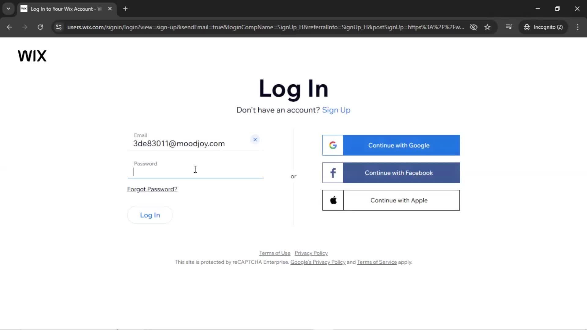 Logging in on Wix video thumbnail