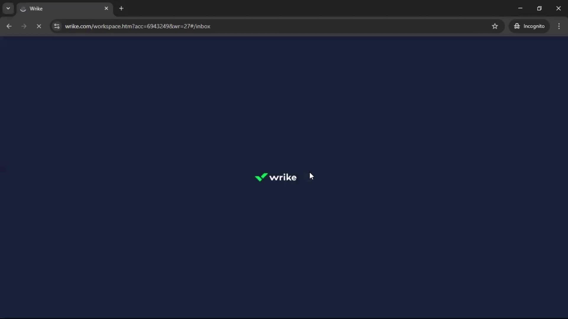Logging in screenshot