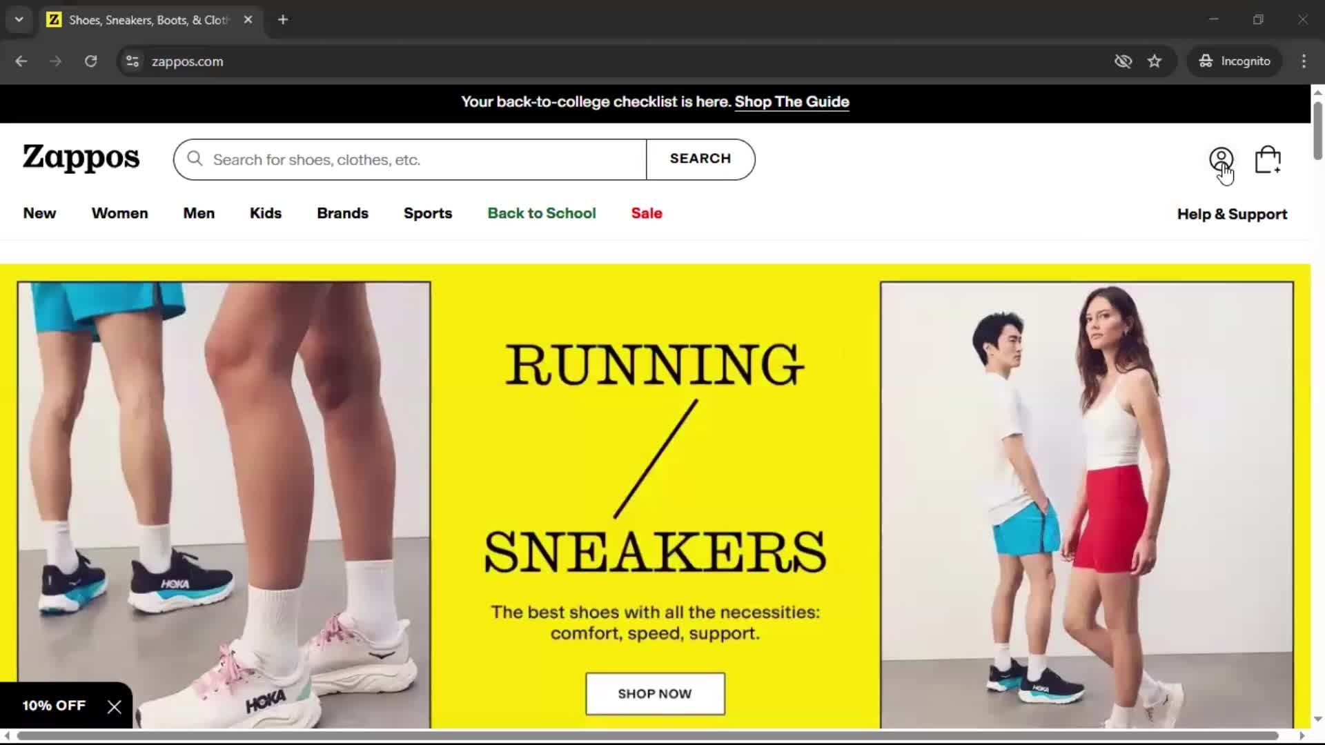 Logging in on Zappos video thumbnail