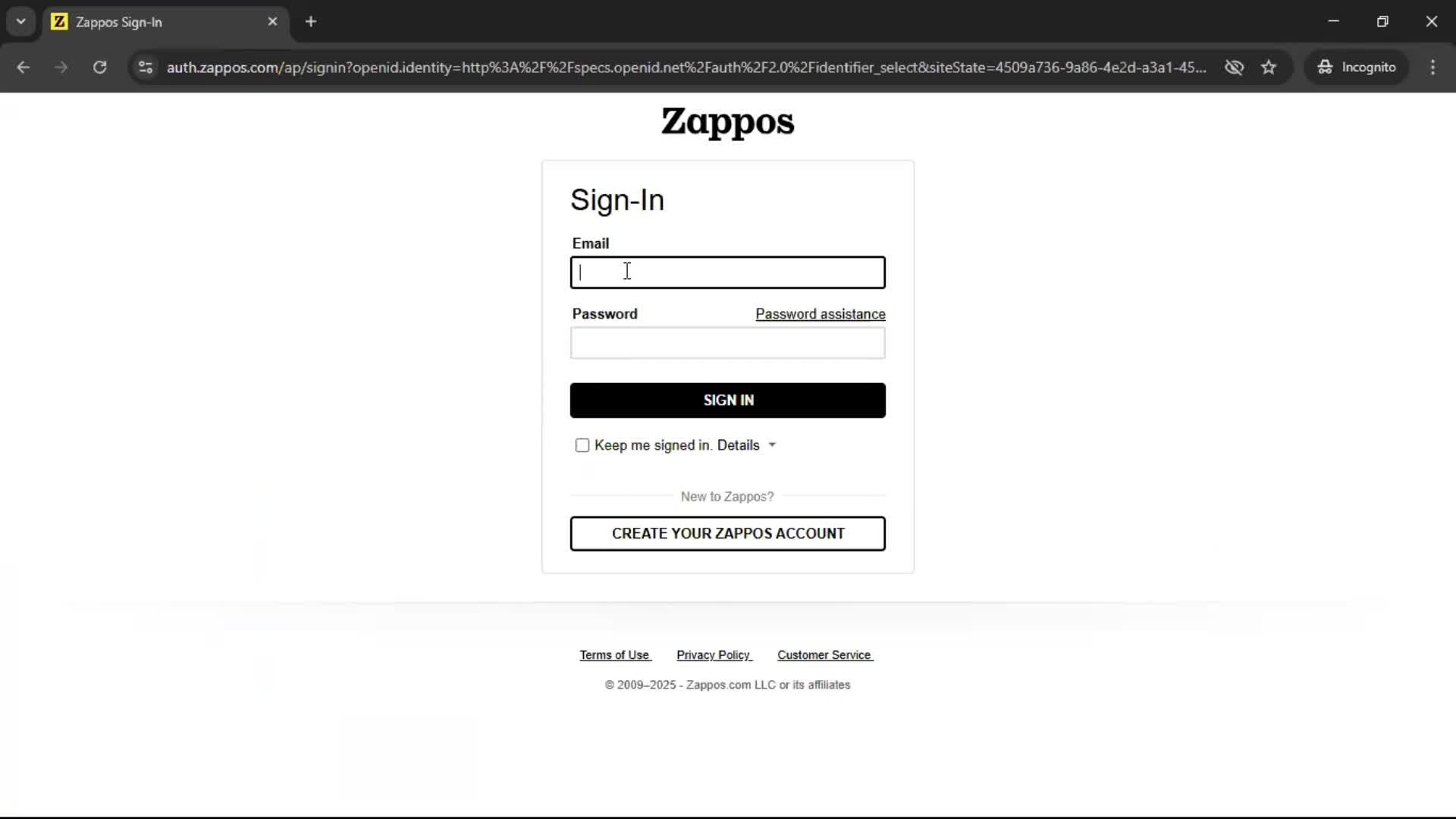Logging in on Zappos video thumbnail