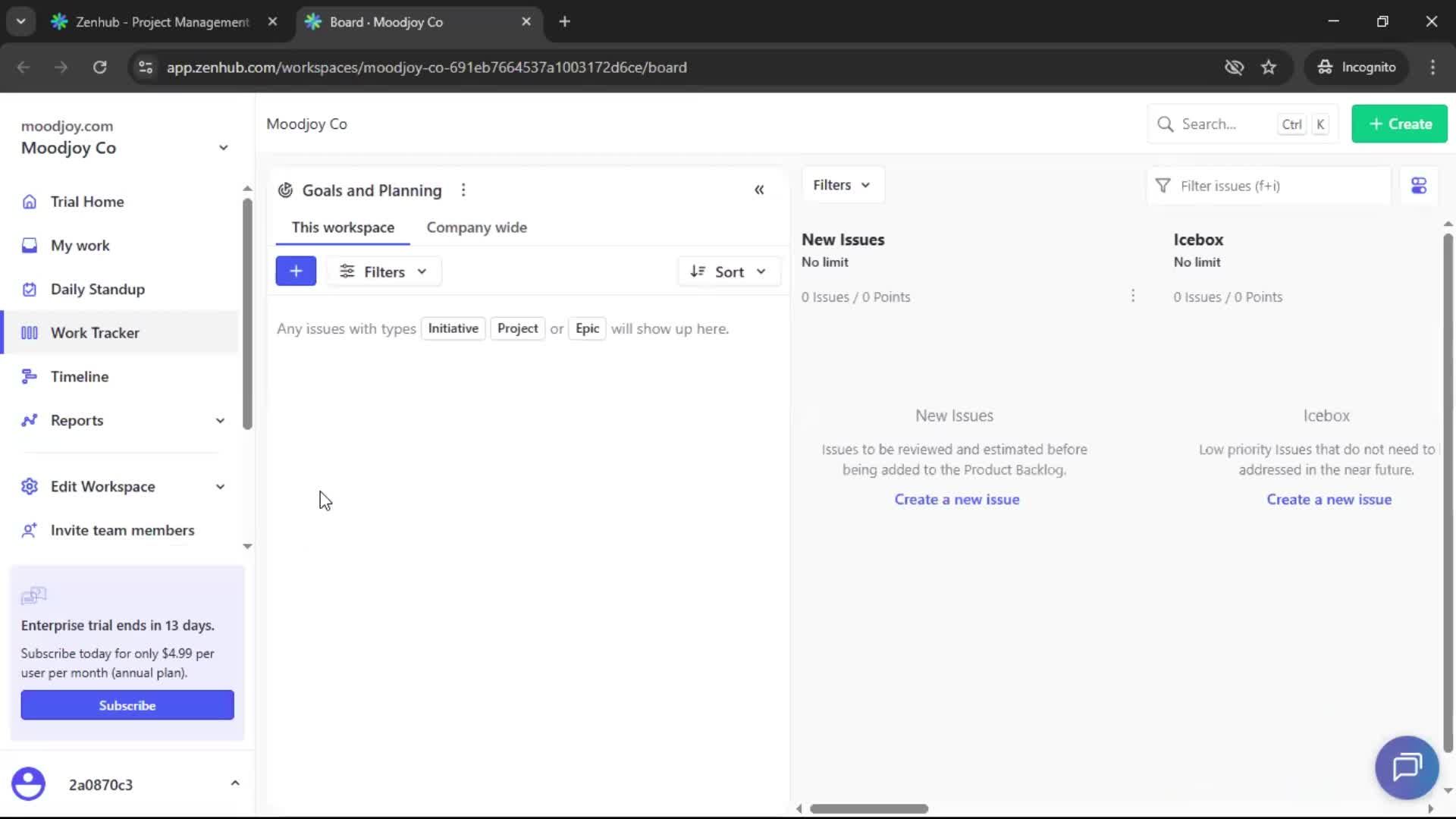 Logging in screenshot