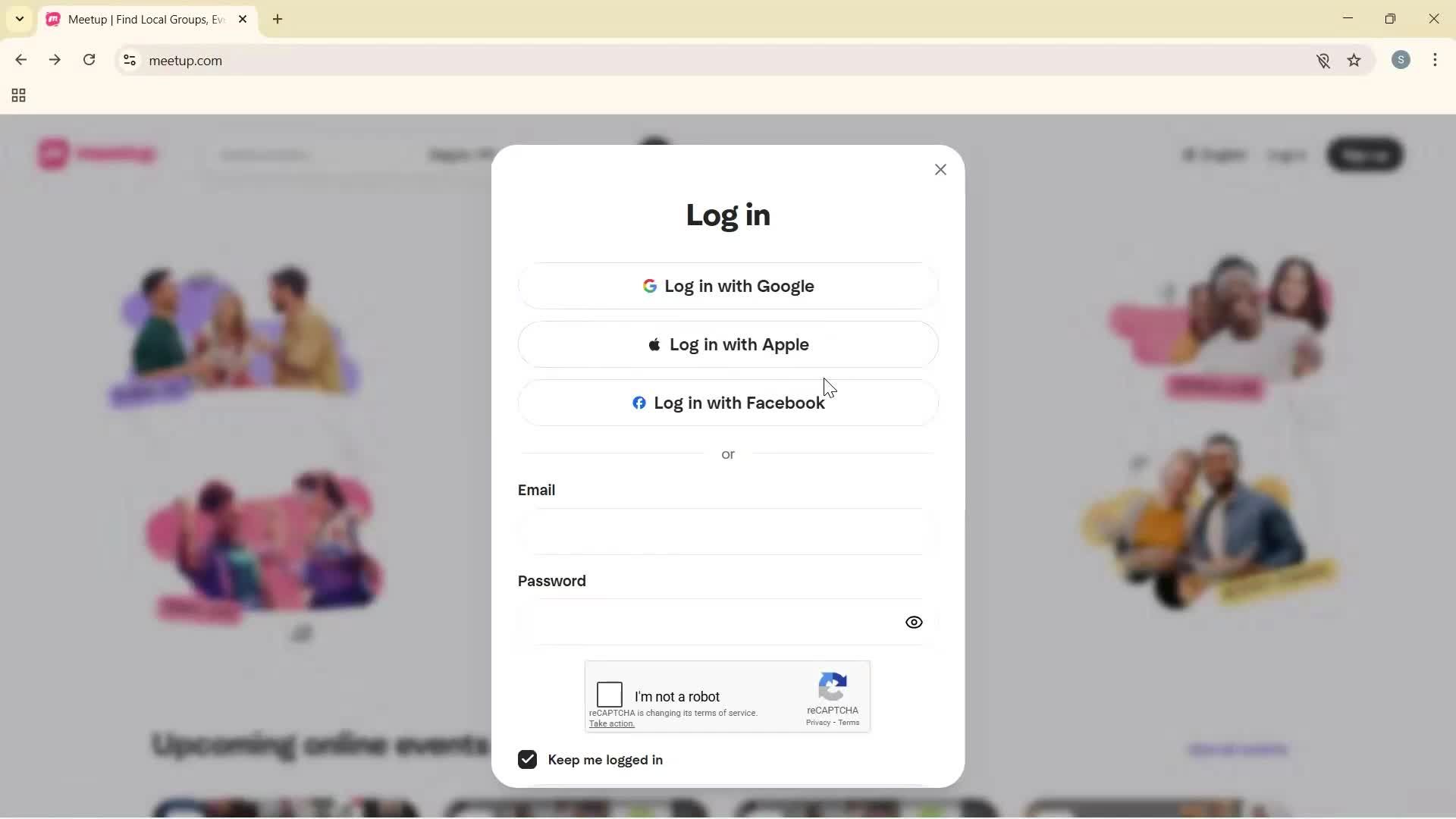 Logging in on Meetup video thumbnail