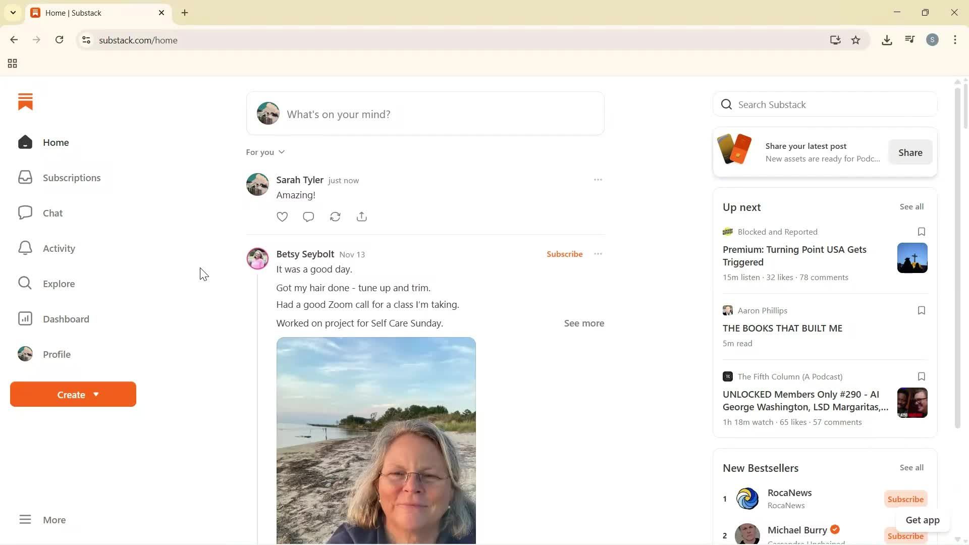 Logging out screenshot