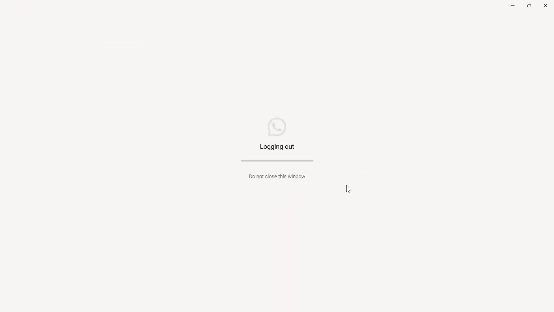 Logging out screenshot