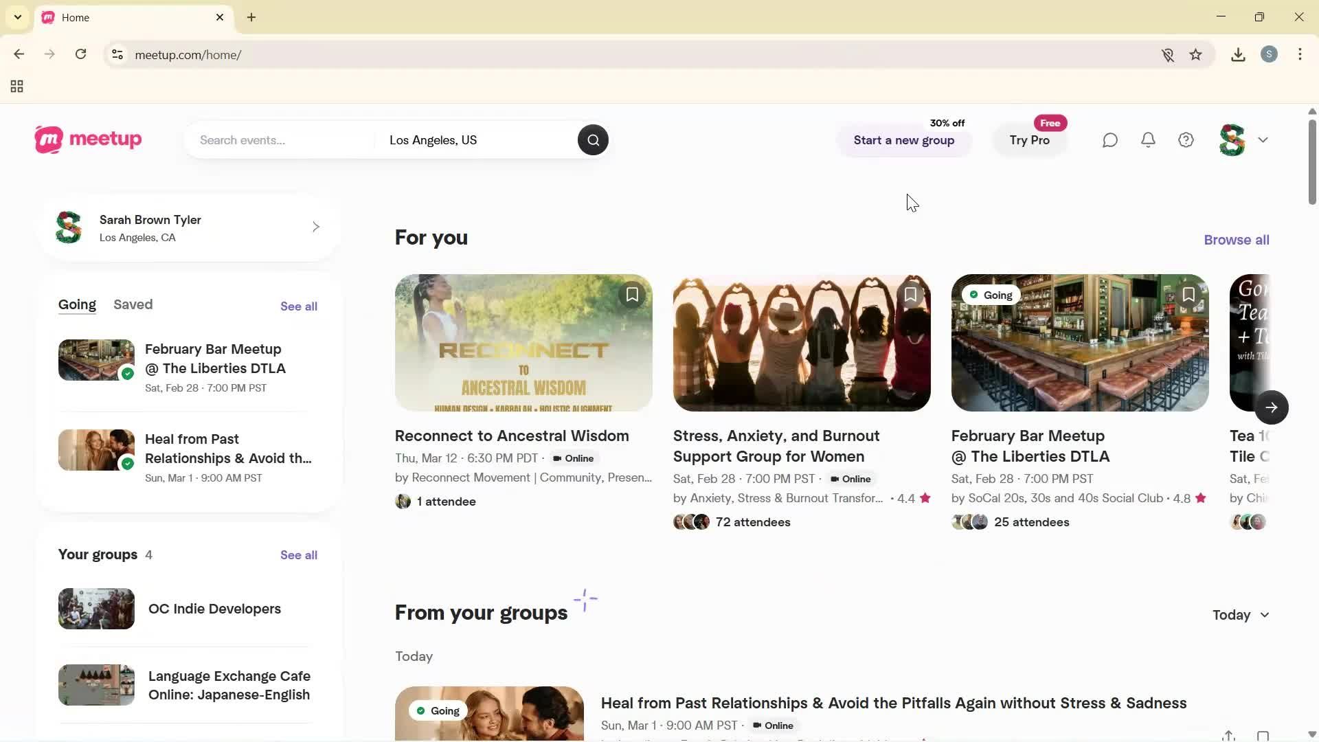 Logging out on Meetup video thumbnail