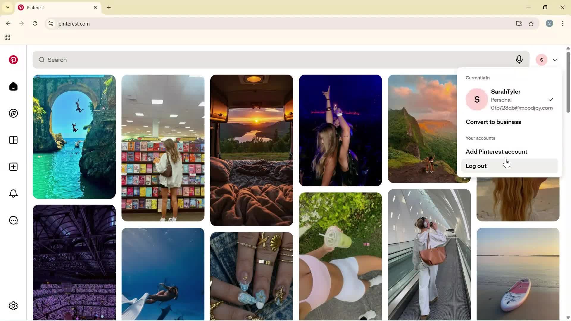 Logging out screenshot