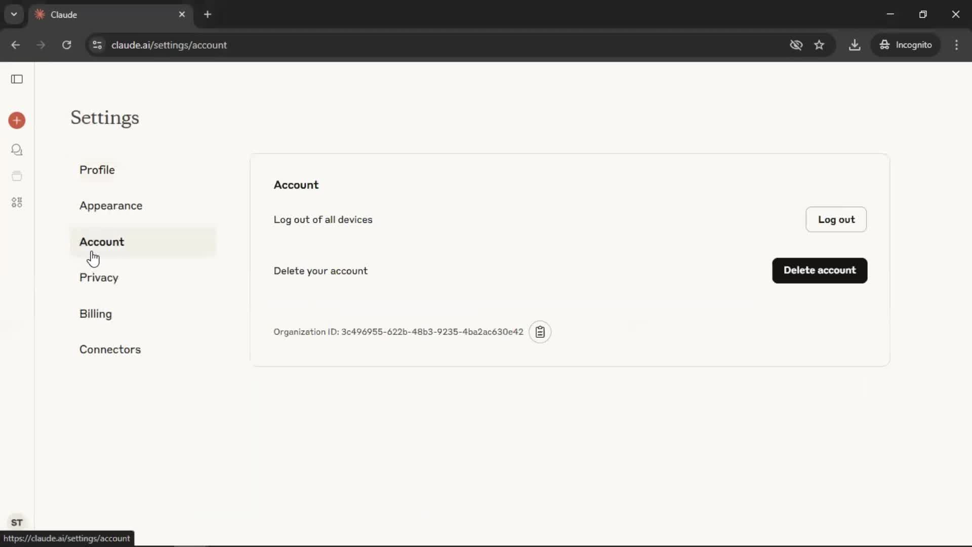 Disconnecting devices screenshot