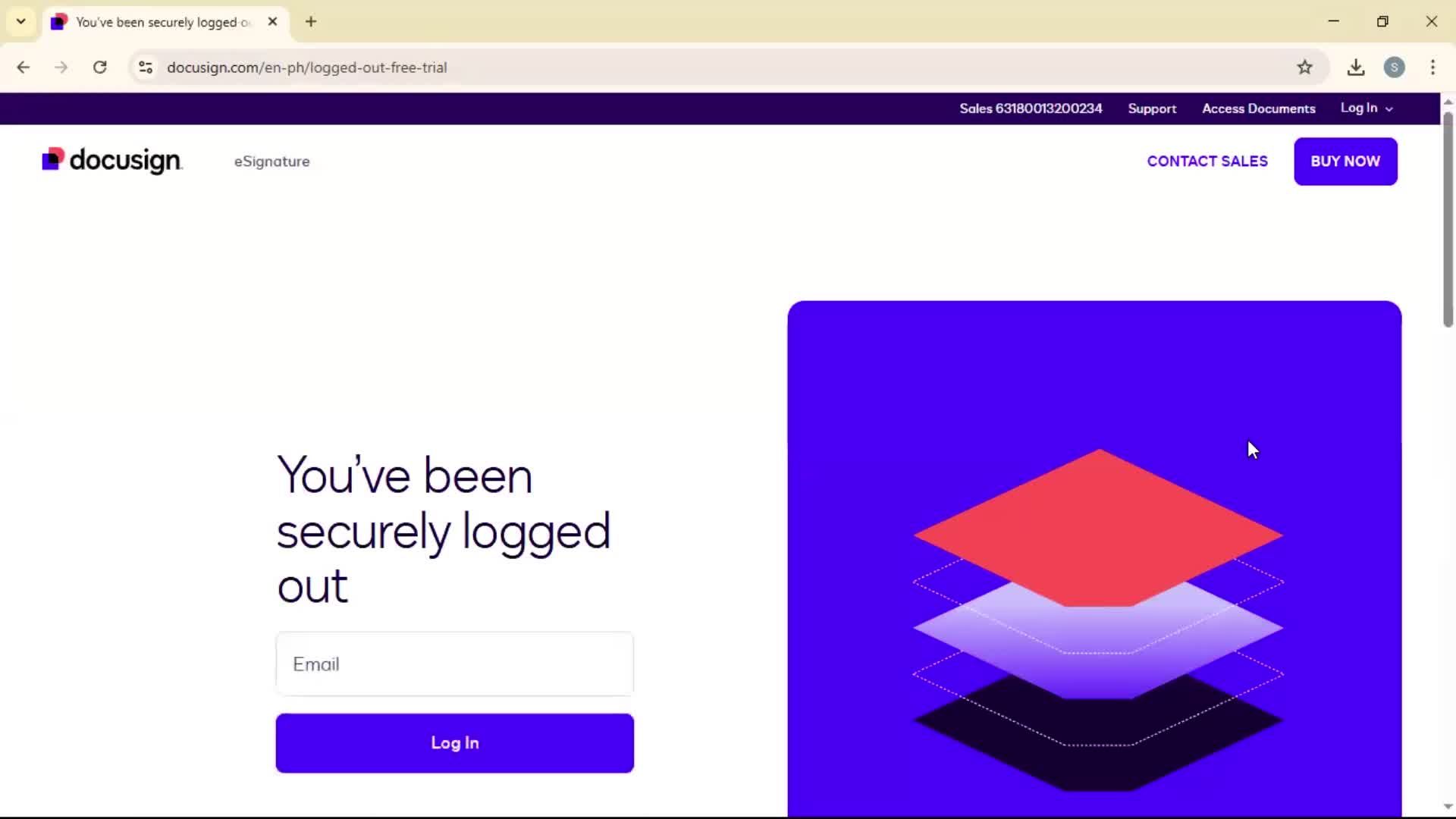 Logging out on Docusign video thumbnail