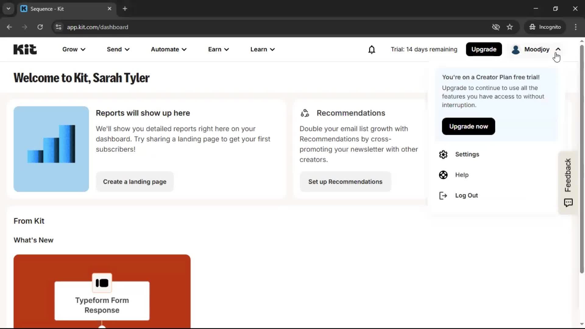 Logging out on Kit video thumbnail