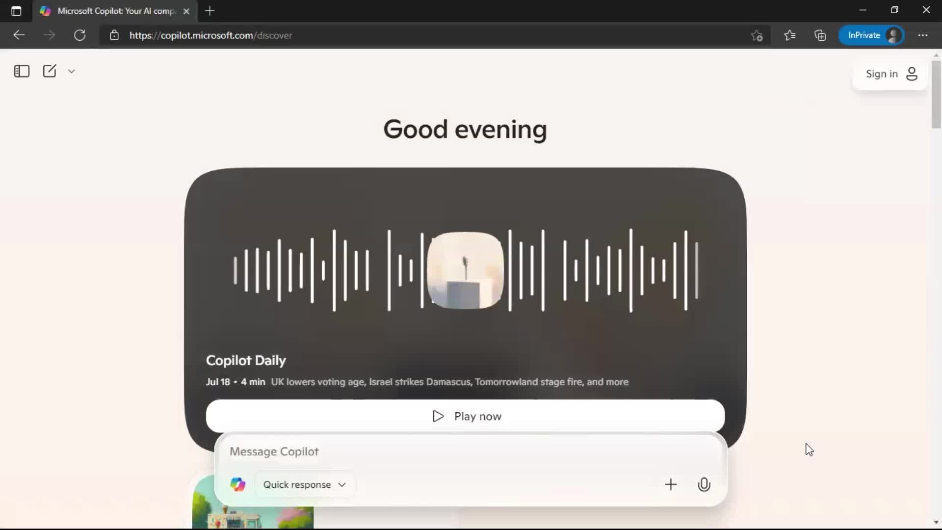 Logging out screenshot