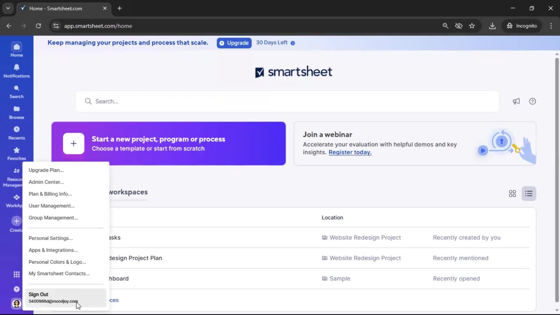 Logging out screenshot