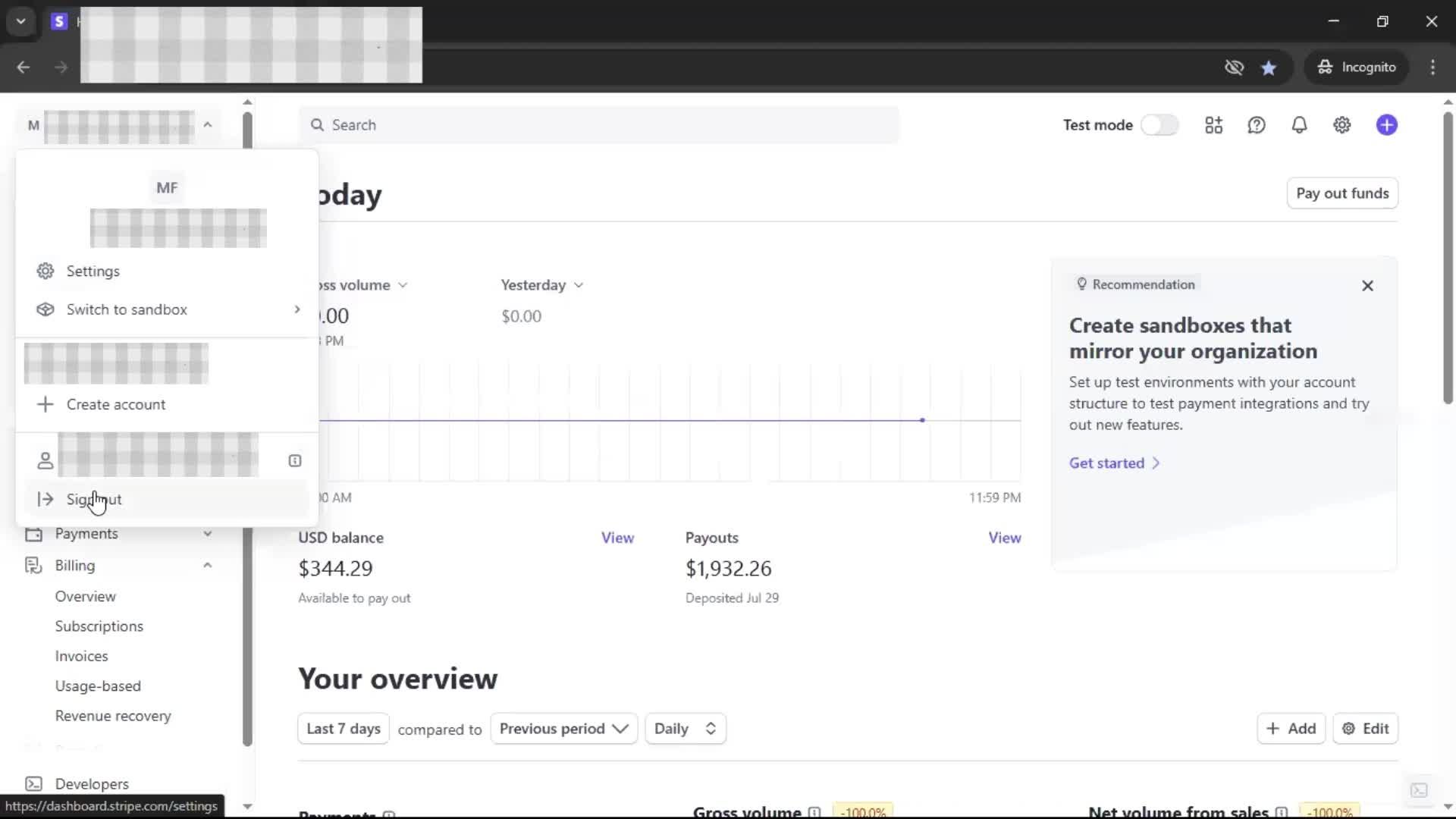 Logging out on Stripe video thumbnail