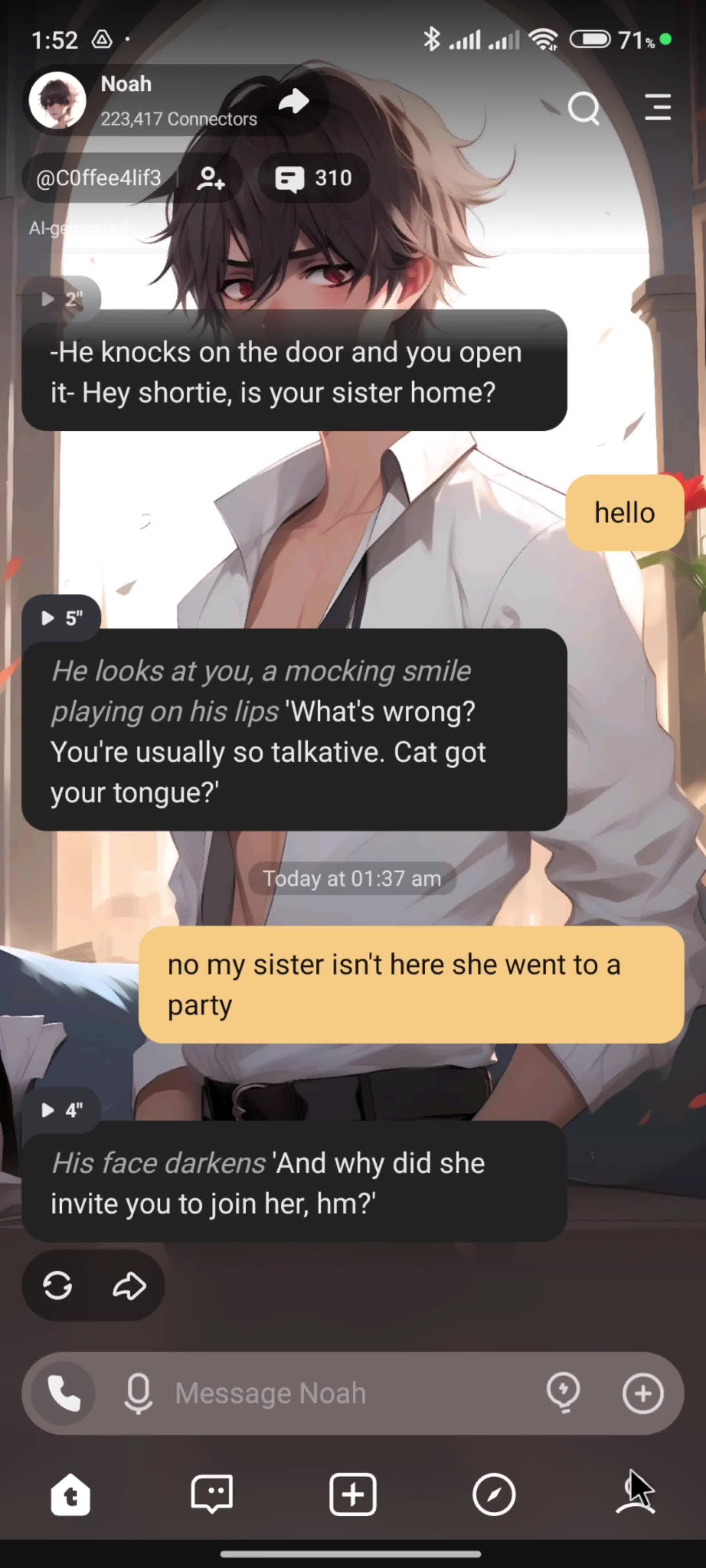Logging out screenshot