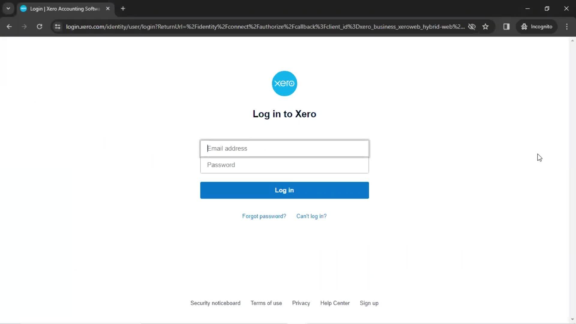 Logging out screenshot