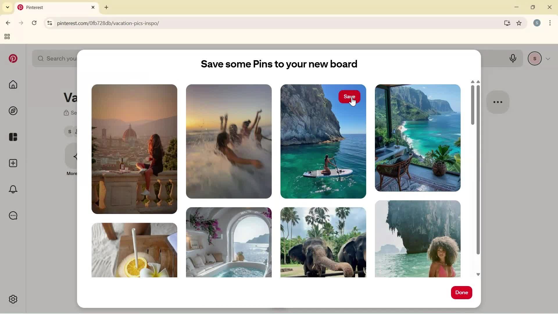 Creating a board screenshot