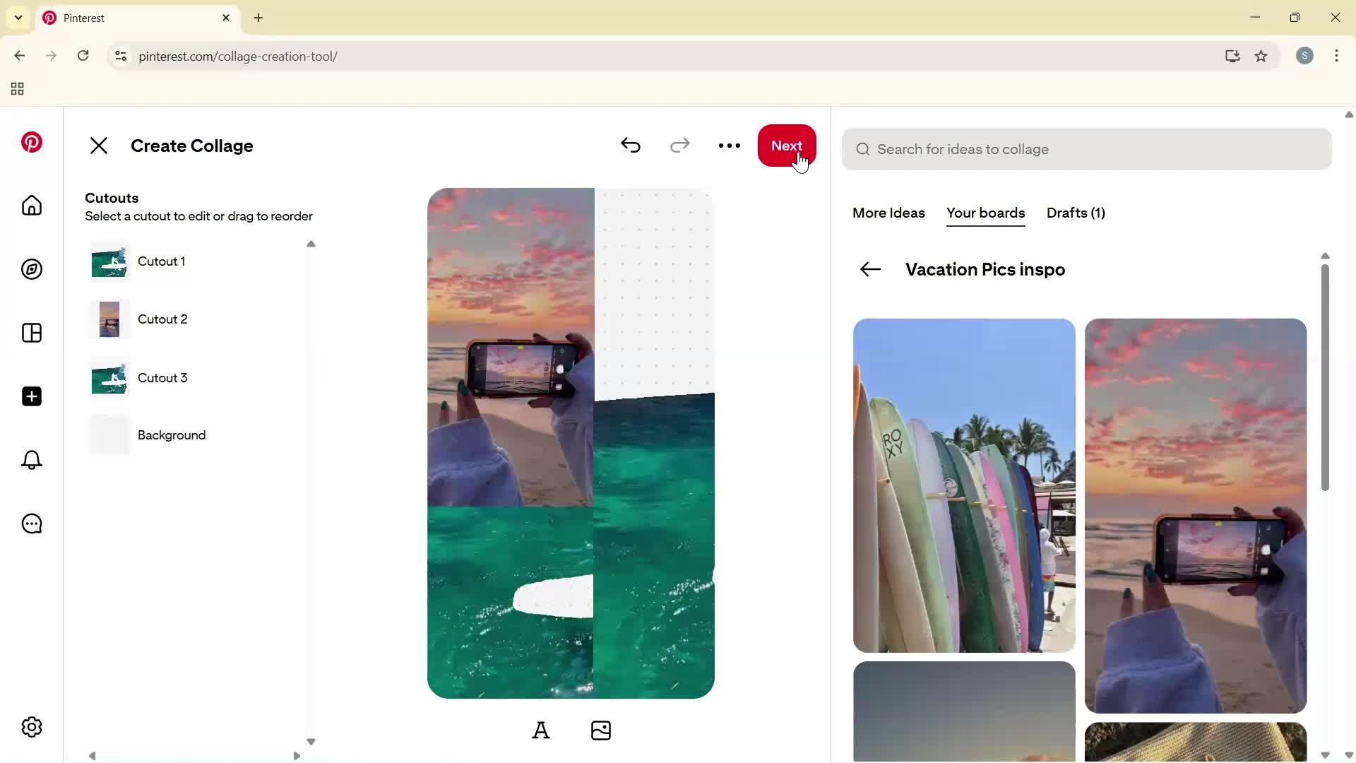 Creating a board screenshot
